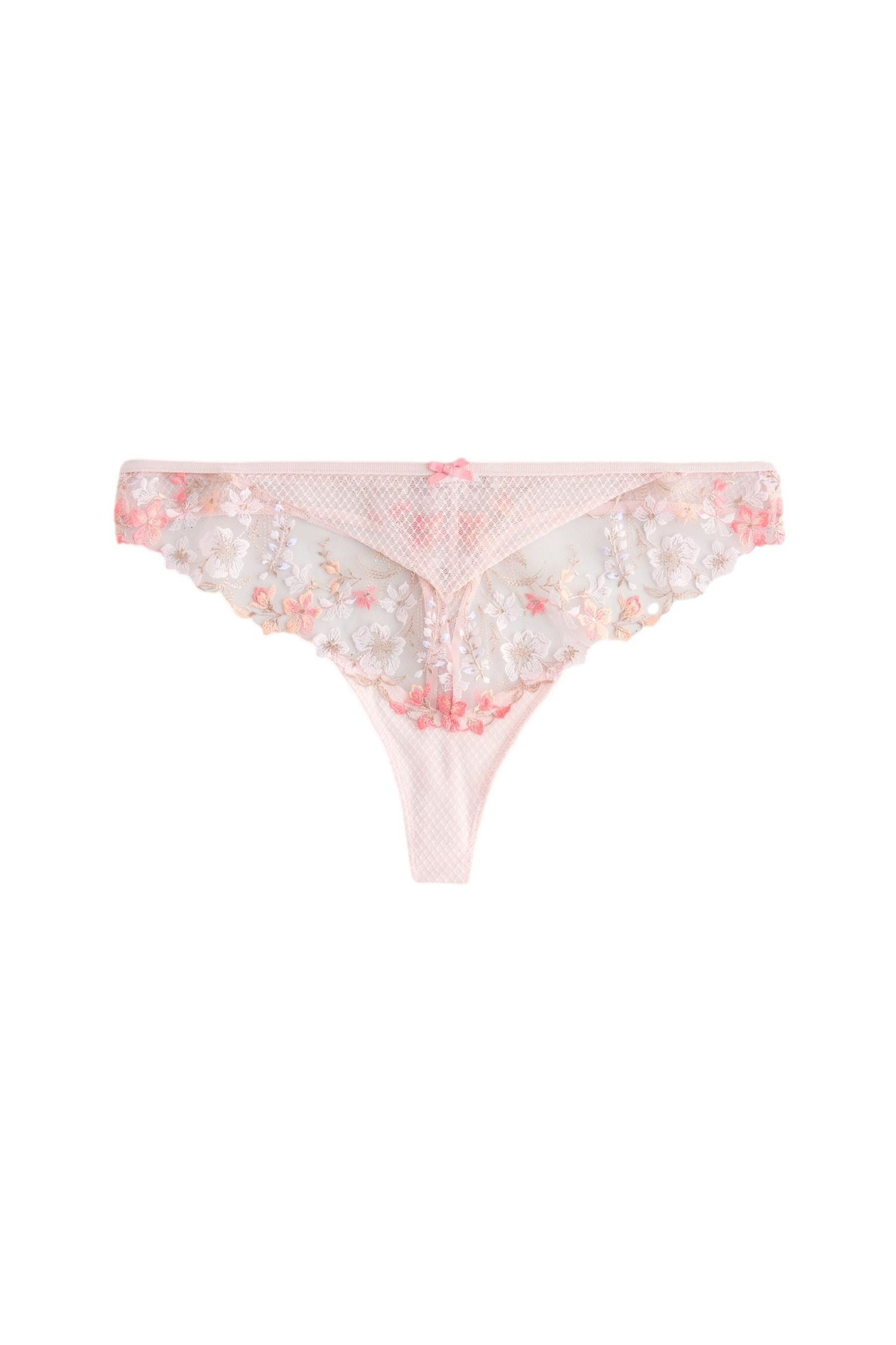 String Premium Tanga mit Stickerei