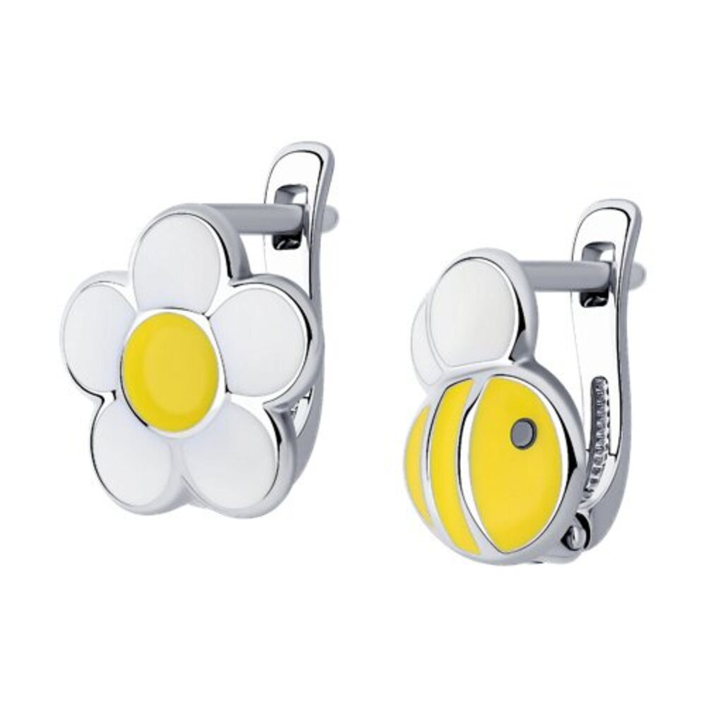 Secretforyou Creolen-Set Ohrringe für Mädchen Kreolen Kinderschmuck 925 Silber Emaille