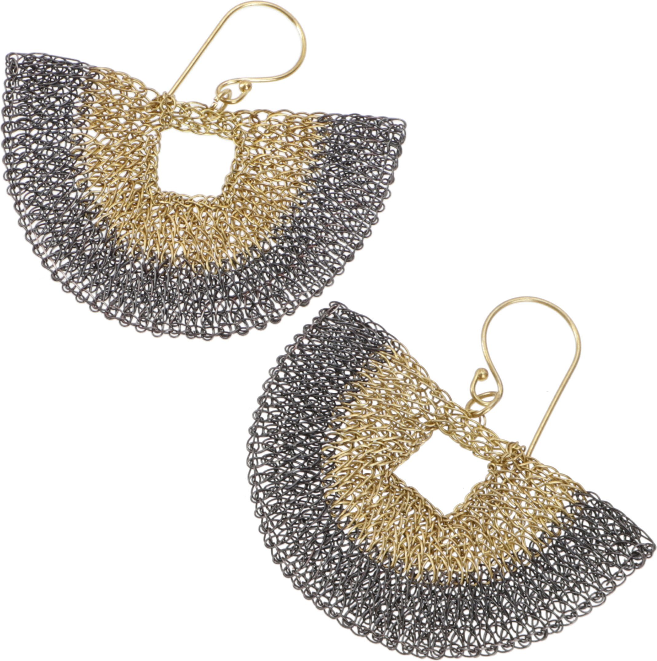 Guru-Shop Paar Ohrhänger Boho Ohrringe aus gehäkeltem Draht - Modell 12