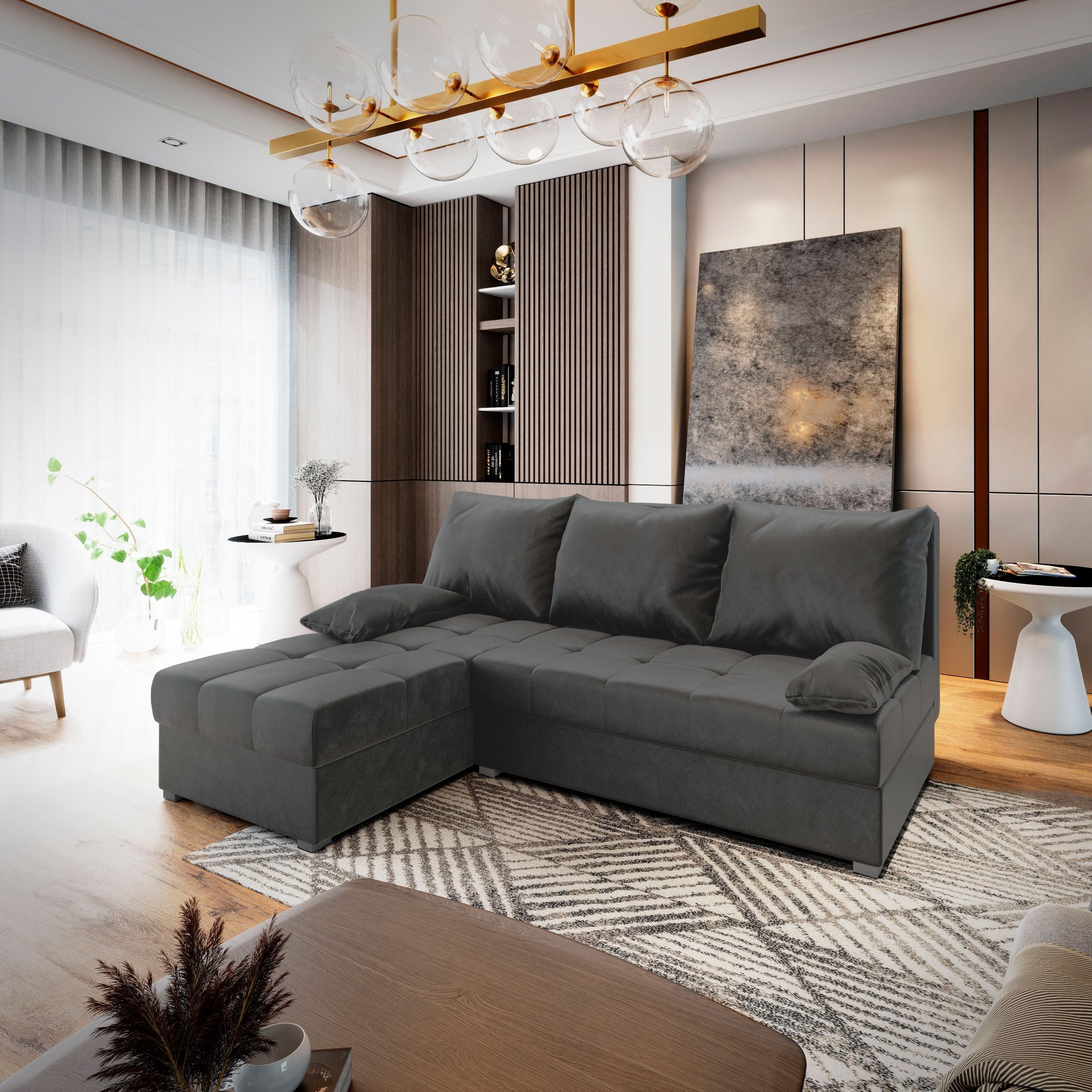 Masseno Ecksofa RITA mit Schlaffunktion L-Form, günstig online kaufen