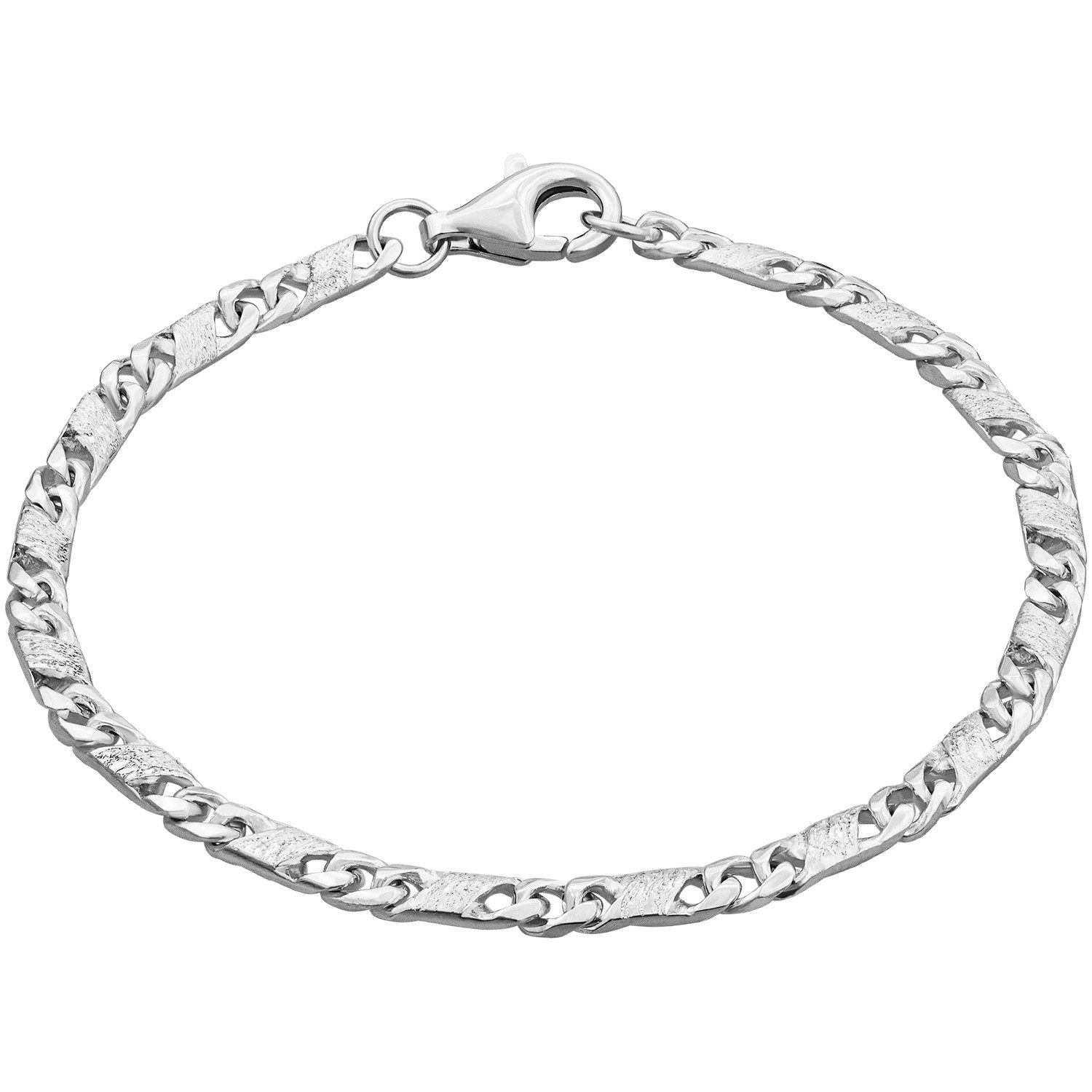 modabilé Armkette Armband Dollar-Kette 5,4mm 925 Silber, Armkettchen Sterling Silber 925 19cm, 5,4mm breit