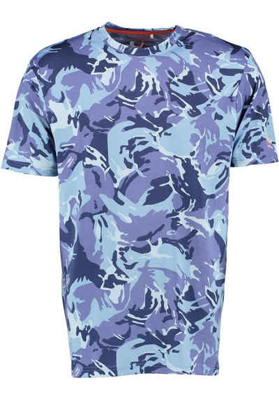 Tom Collins T-Shirt Okewa Kurzarmshirt mit Allover-Camouflage-Druck