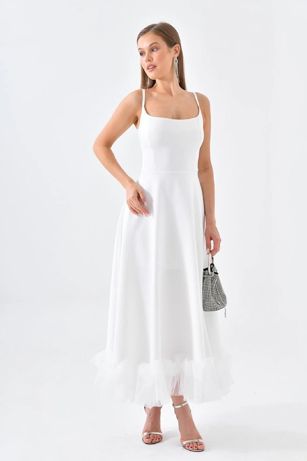 WOMAN VISION Midikleid Midikleid mit dünnen Trägern – Bild 3 von 5