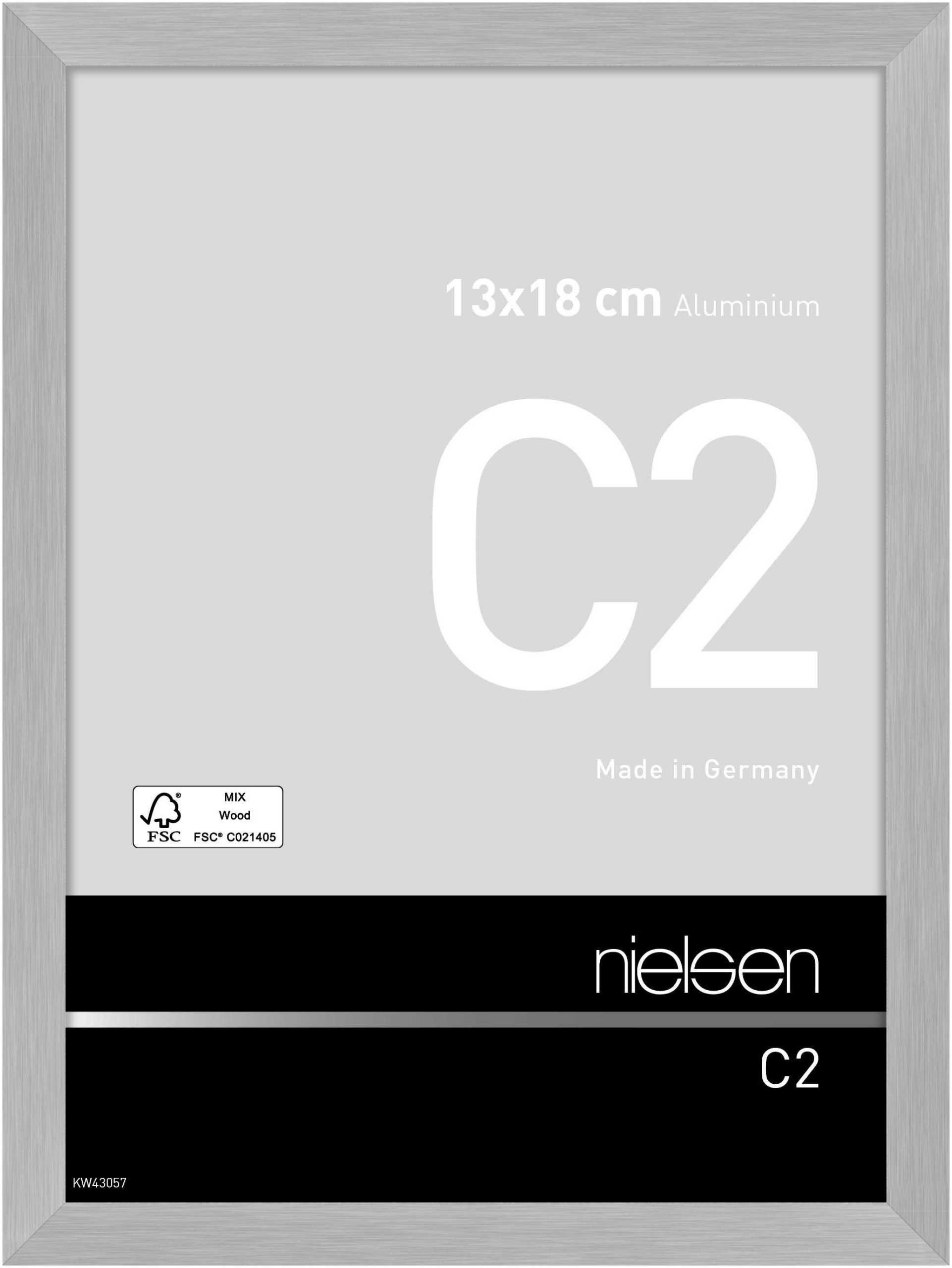 nielsen Bilderrahmen Aluminium Bilderrahmen C2 mit Echtglas, (1 St)