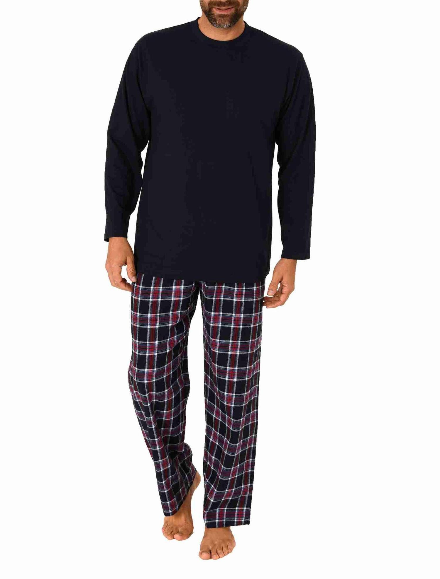 Trend by Normann Pyjama Herren langarm Schlafanzug mit karierter Flanell Ho günstig online kaufen