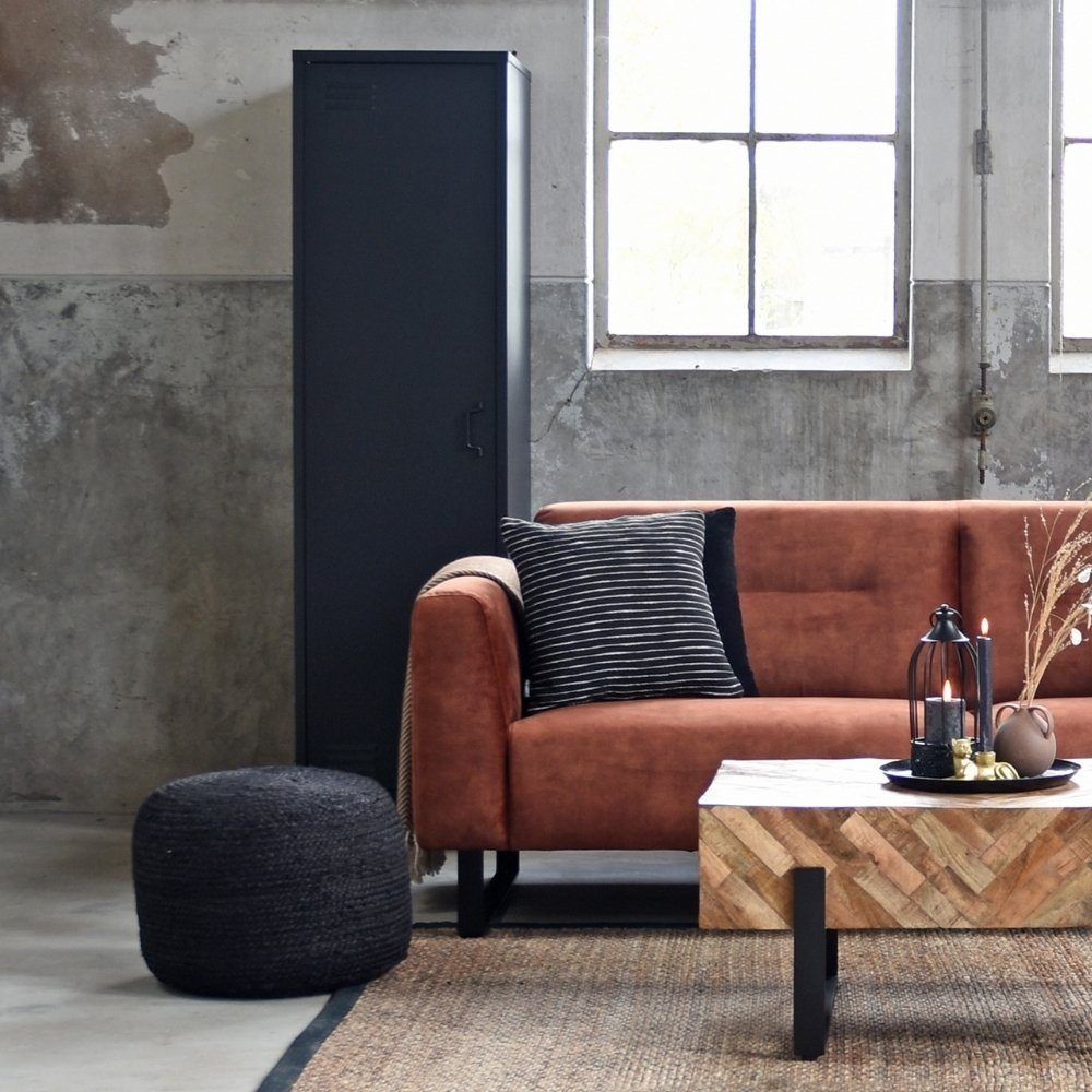 350x500mm Schwarz Möbel in rund, RINGO-Living Stuhl Iekika aus Hocker Jute