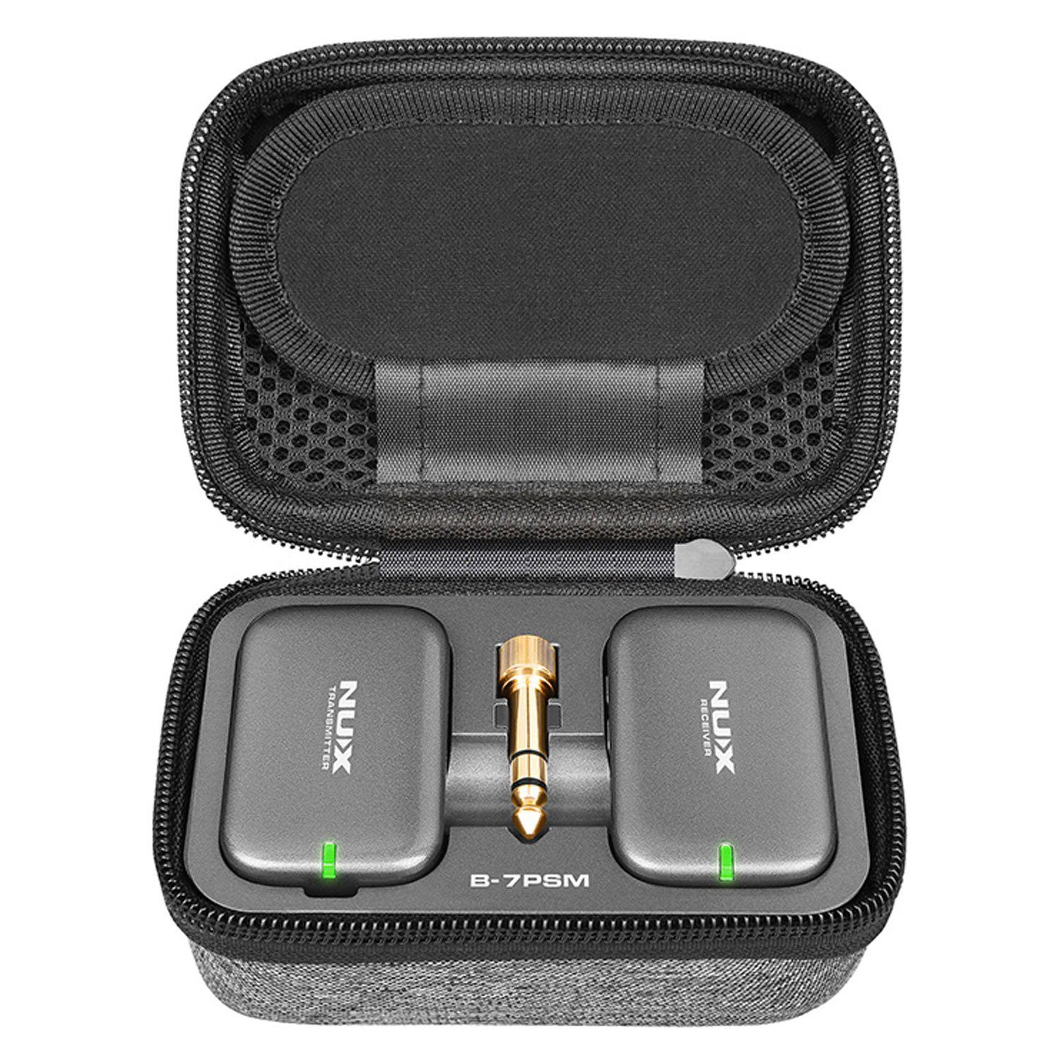 Nux Nux B-7PSM In-Ear Monitor System mit Ohrhörer wireless In-Ear-Kopfhörer (30m Reichweite, geringe Latenz)