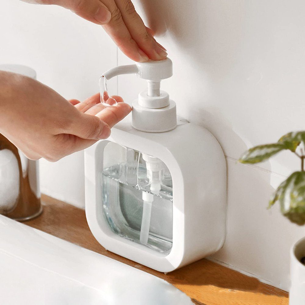 GelldG Seifenspender Seifenspender, mit und Weiß(500ML) Etiketten Pumpe Spender wasserdichten