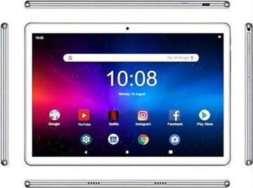 niuniutab Mit 4 GB RAM (128 GB erweiterbar), Kamera 2 MP + 8 MP Tablet (10", 64 GB, Android 11, 1,6 GHz, 2,4 G WiFi, 2,5 D IPS 800 x 1280 FHD, großer Akku Touch)