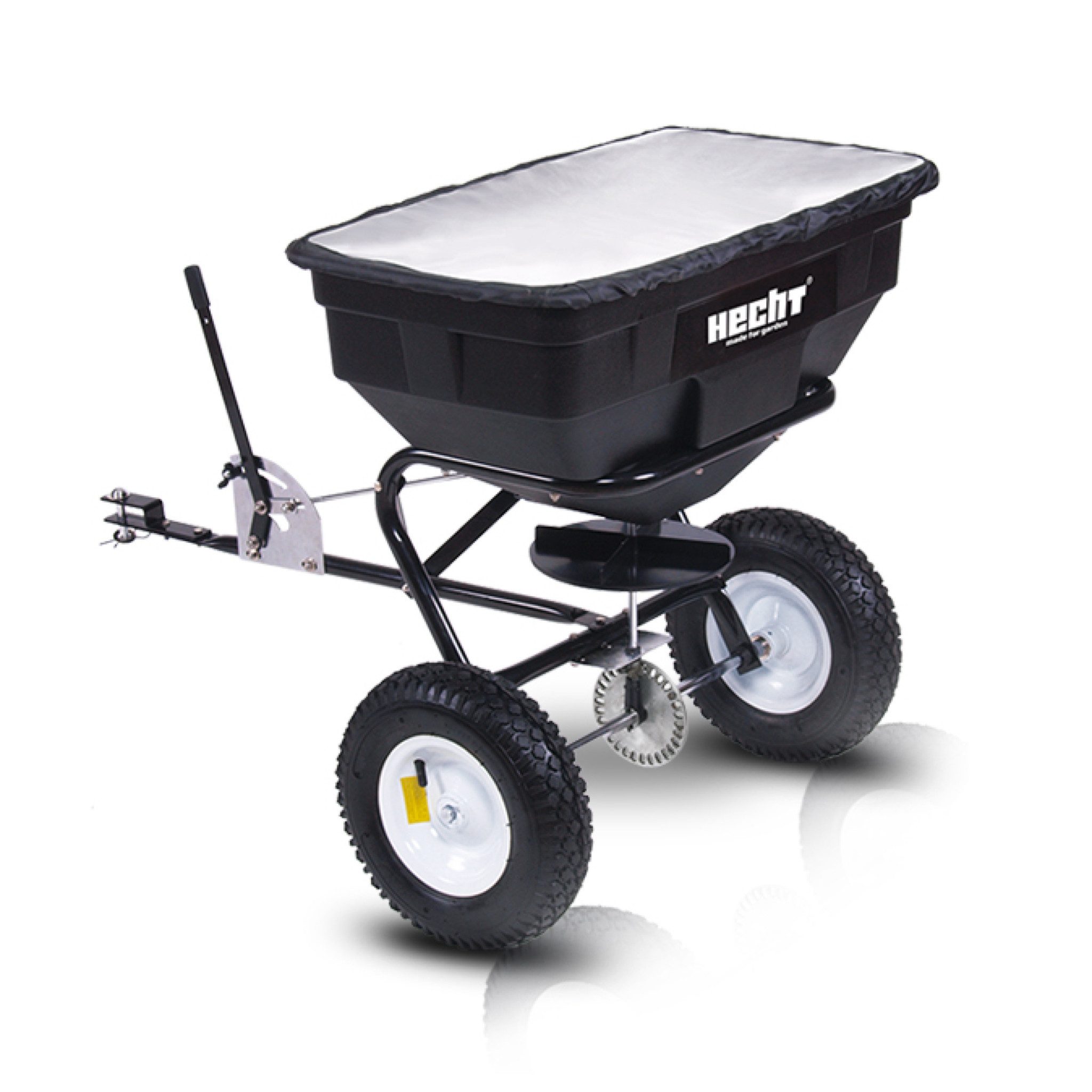 Hecht Разбрасыватель Anhänger für ATV, Rasentraktor, 60 Liter mit Streumengenregulierung, 60 l Füllmenge, mit Grobsieb, Regenabdeckung