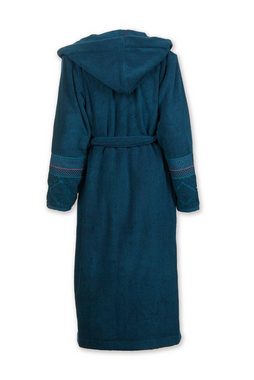 PiP Studio Bademantel Soft Zellige Bathrobe Dark Blue M Dunkelblau 100% Cotton, terry, Bademantel Damen und Herren Morgenmantel Frottee