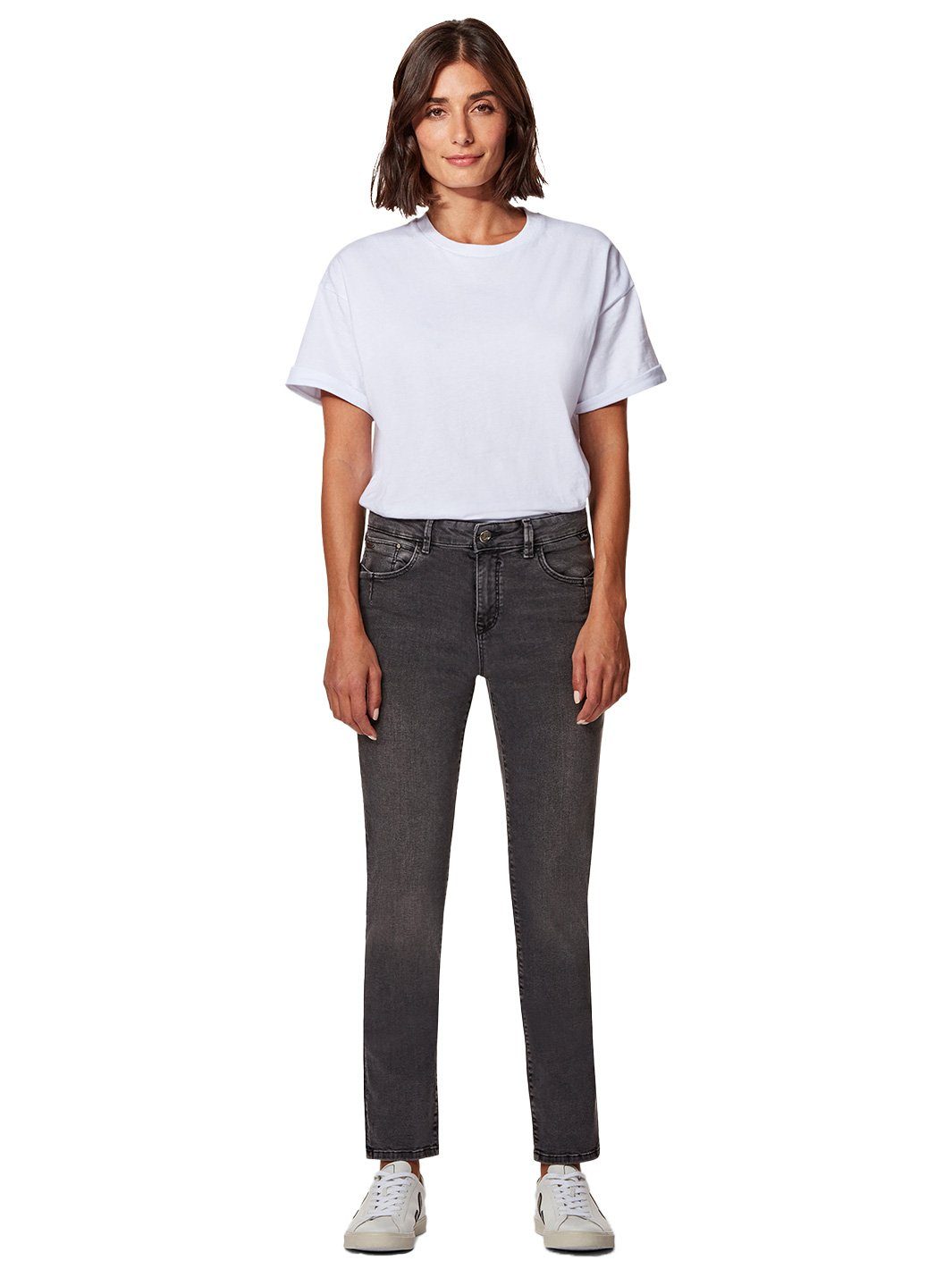 Mavi Slim-fit-Jeans SOPHIE, Slim Skinny Fit, Smoke Memory Überlänge