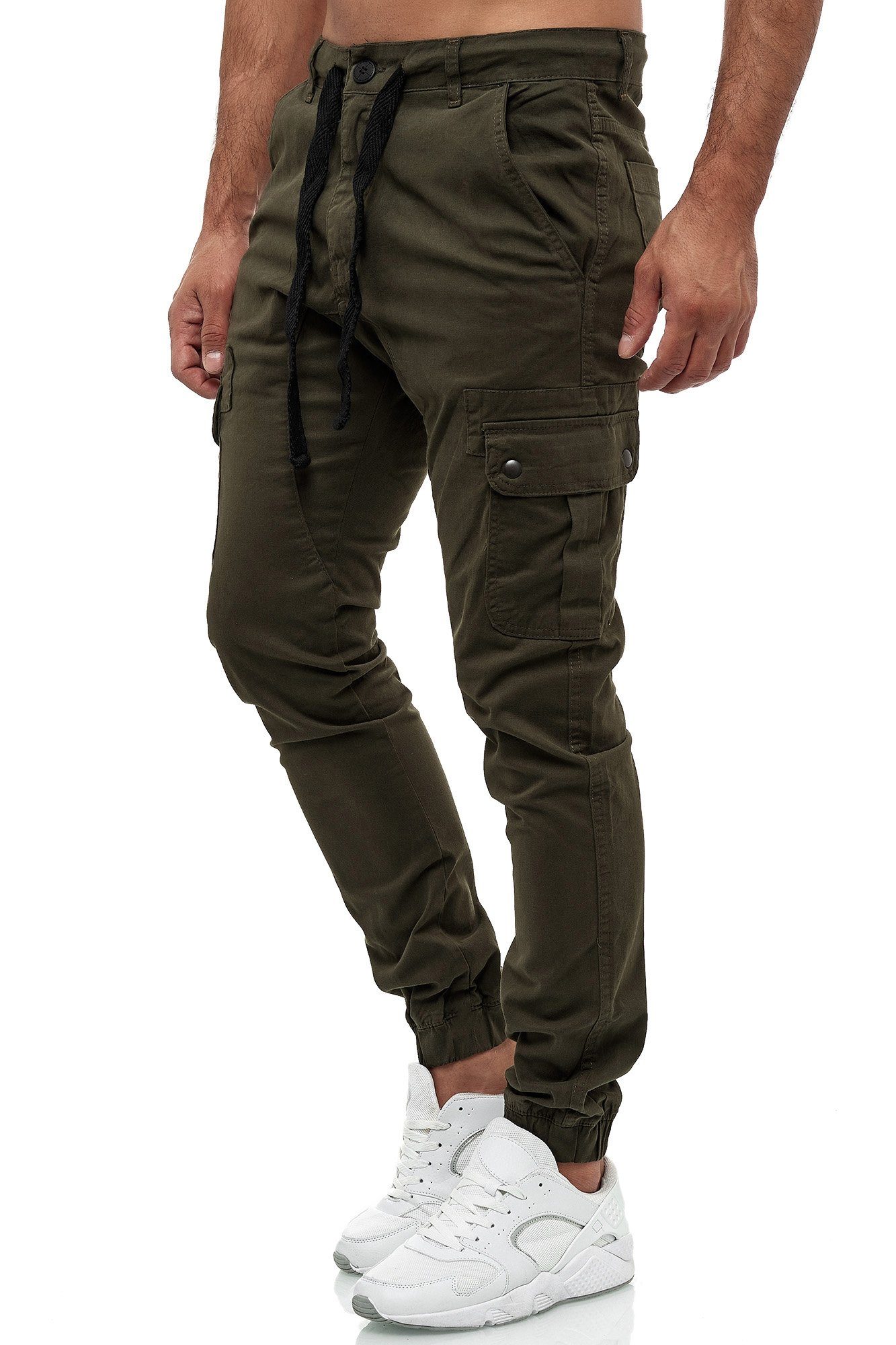 Stretch Regular 18525 Elasthan, Tazzio Cargohose Fit khaki mit