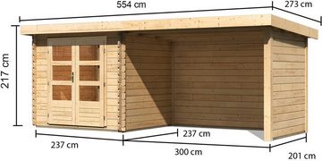 Karibu Gartenhaus Bastrup 2, BxT: 554x273 cm, (Set)