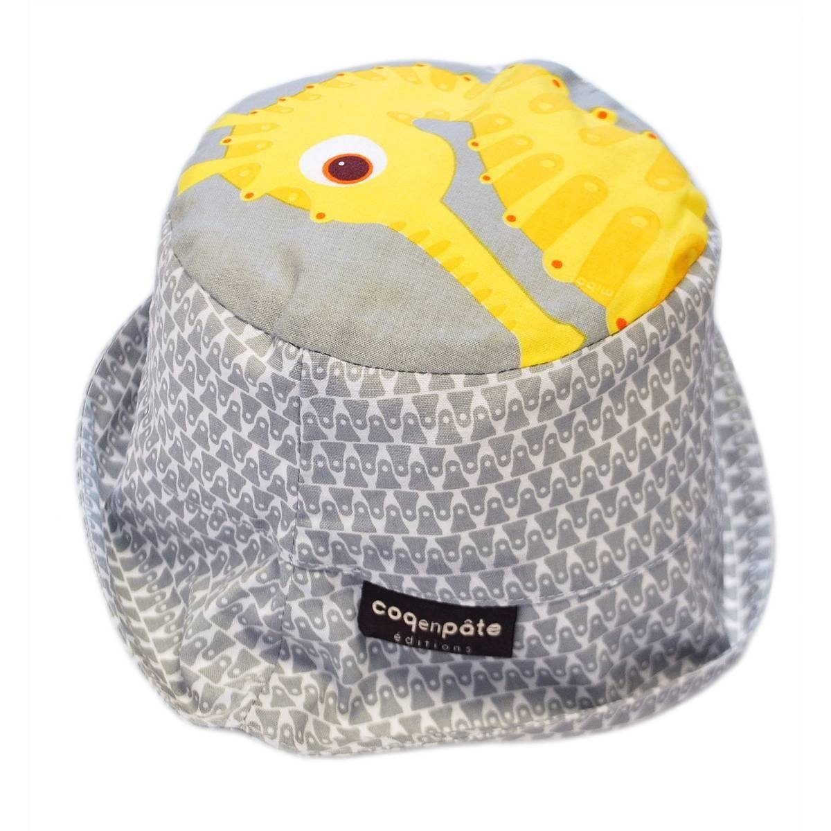 COQ EN PATE Sonnenhut Farbenfroher Kinder-Hut mit Tiermotiven und Mustern Sonnenschutz Seepferdchen - Größe: L