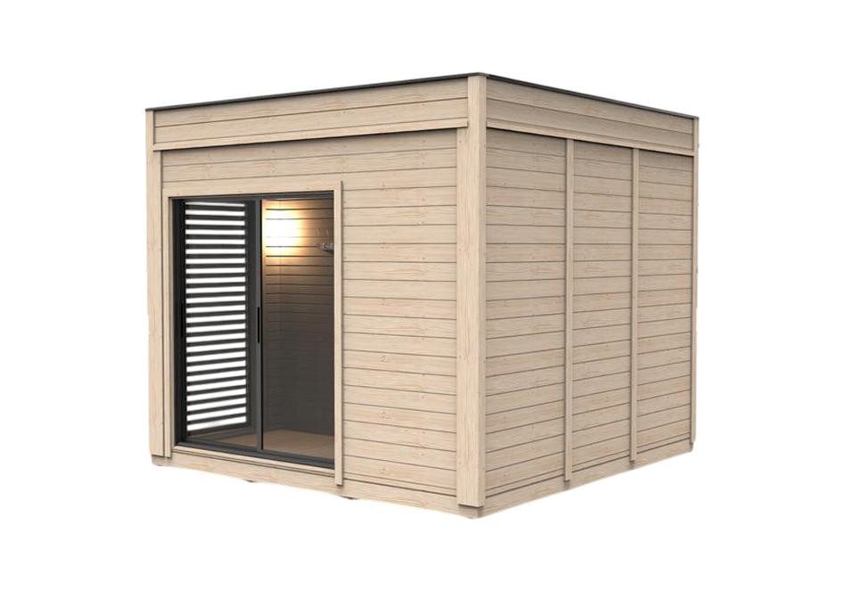 JVmoebel Saunahaus Moderne Trockensauna aus Naturholz für entspannende Stunden im Garten, (1-St) Made in Europe