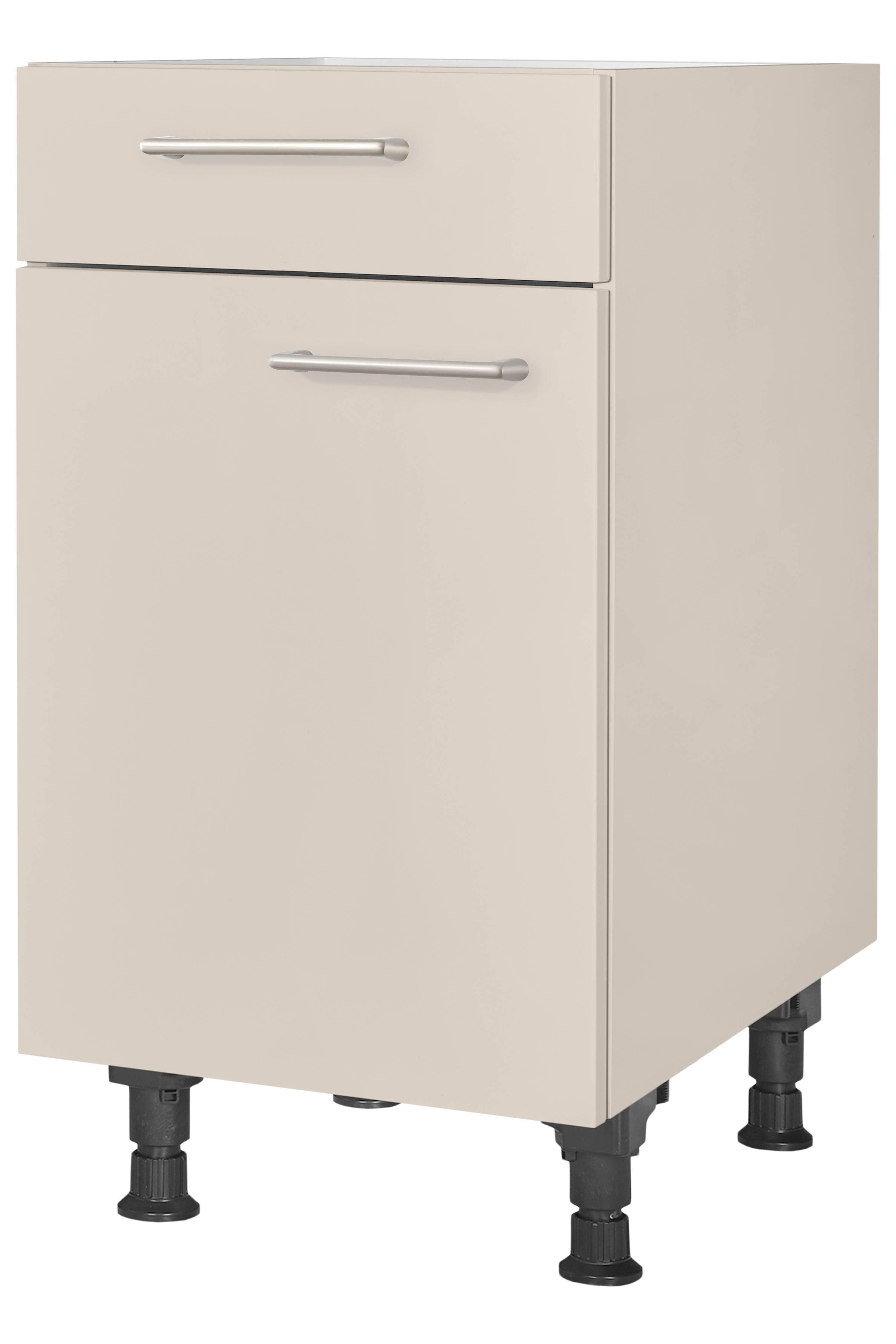nobilia® Unterschrank "Laser", Ausrichtung wählbar, vormontiert, in den Breiten 30, 45 und 60 cm Breite, mit höhenverstellbaren Sockelfüßen, vormontiert