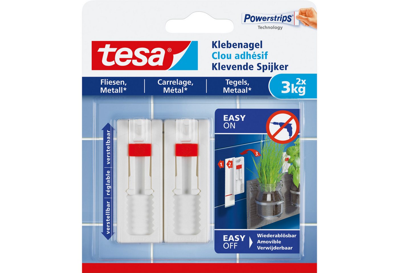 Thumbnail - tesa Klebestreifen tesa Klebenagel weiß 3kg Nr. 77764, PA= 2Stk.