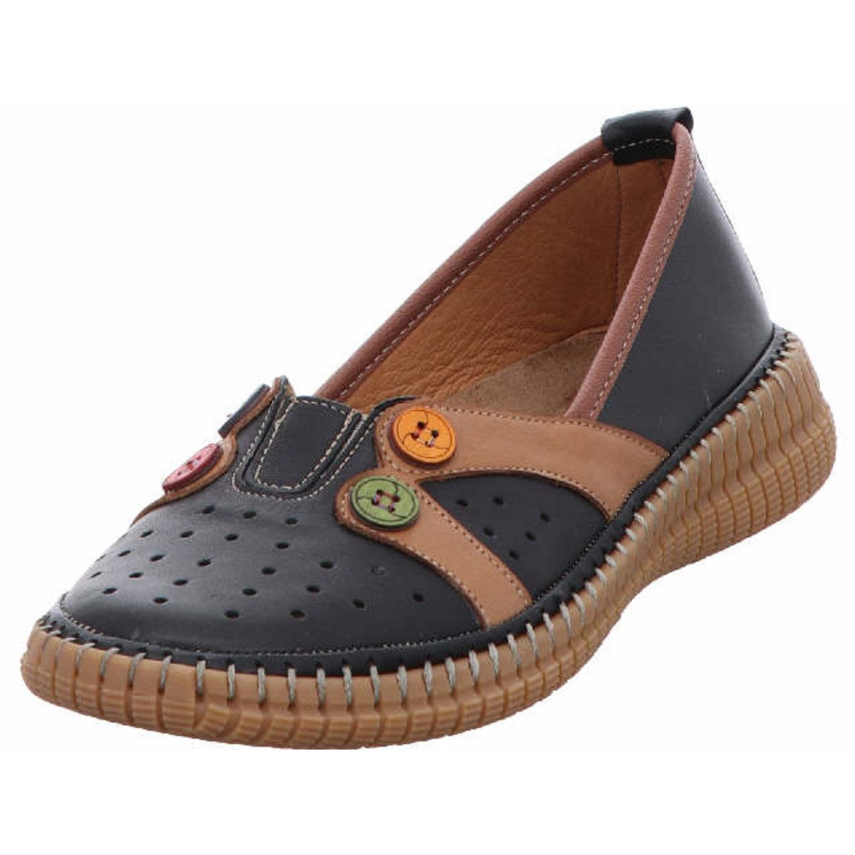 Sportliche Slipper für Damen in schwarz Slipper
