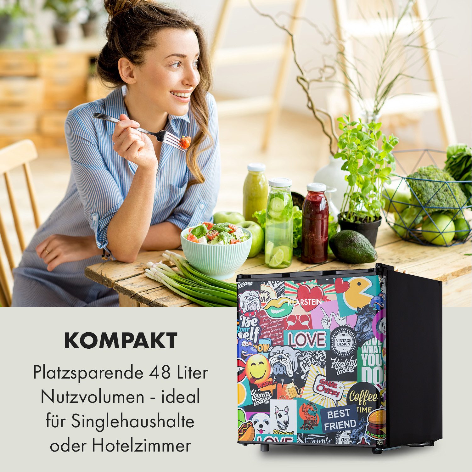 Klarstein Table Top Kühlschrank HEA14-CoolVobe-46L 10045836,