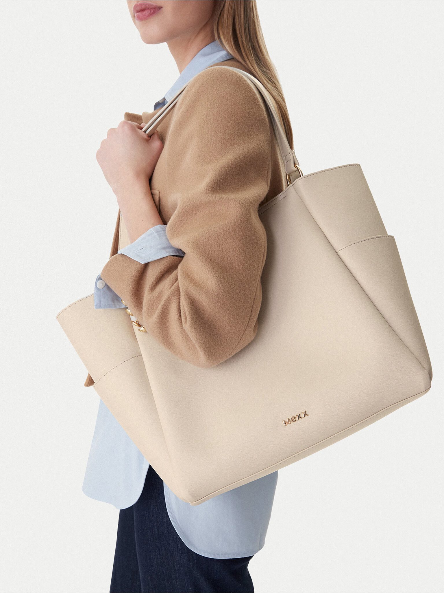 Mexx Handtasche Mexx Damenhandtasche Écru MEXX-CEO-MEXX-S-023-09 Cremeweiß