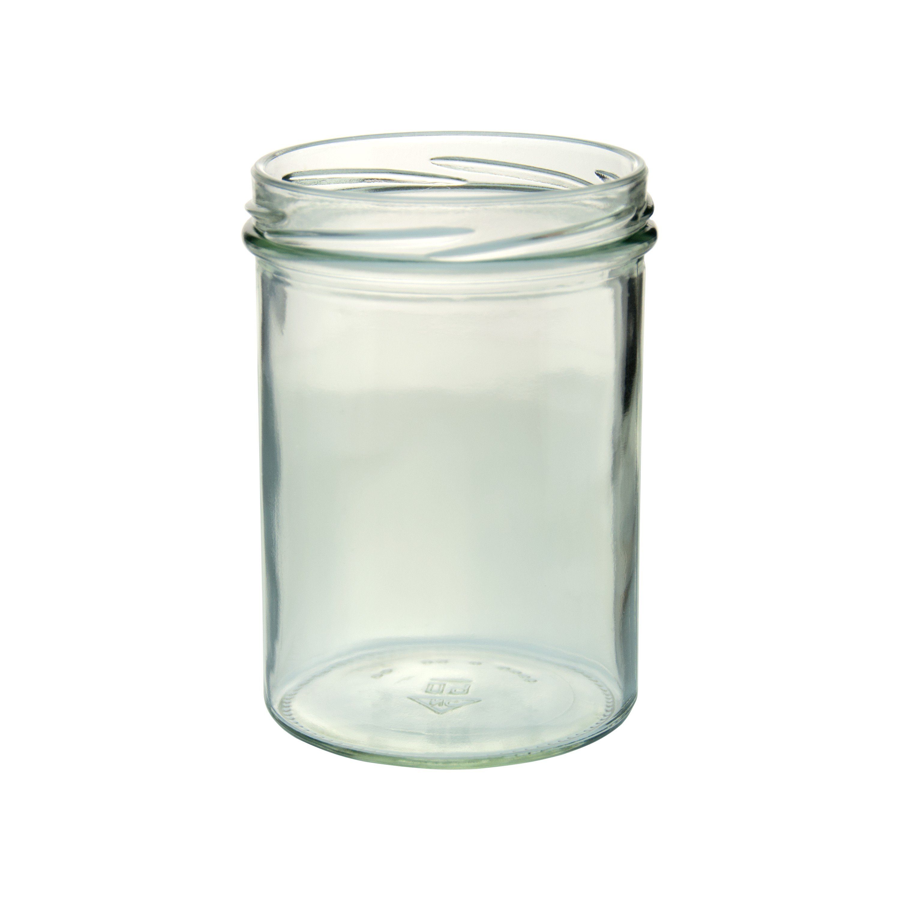 MamboCat Einmachglas 6er Set 435 ml Einmachglas Holzdekor Glas Sturzglas Deckel, Marmeladenglas