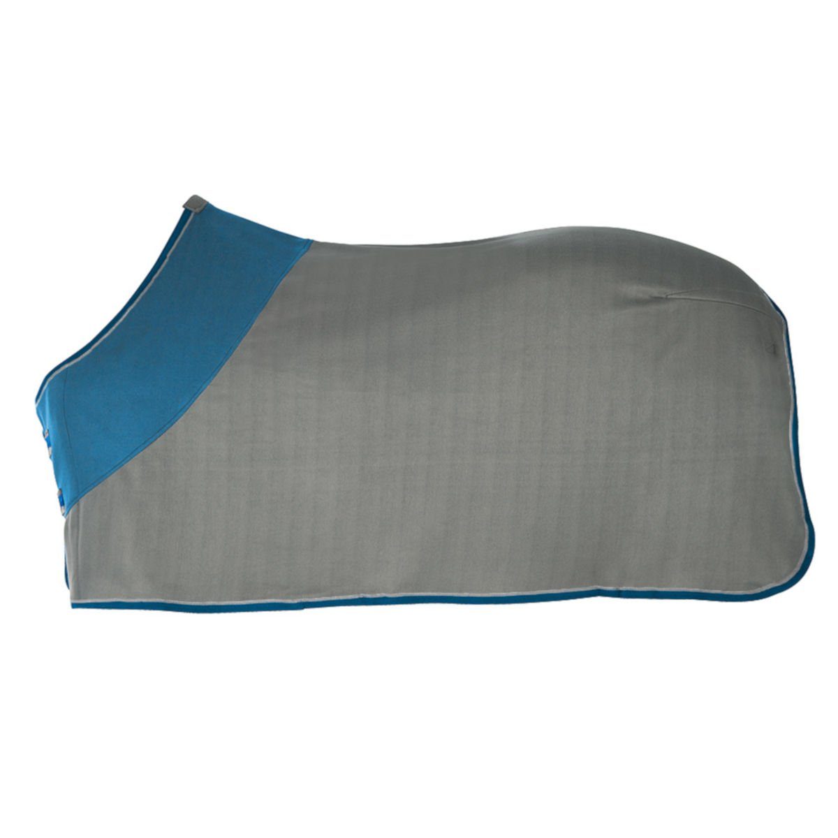 PFIFF Pferde-Transportdecke Fleecedecke für Pferde grau-blau 145 cm