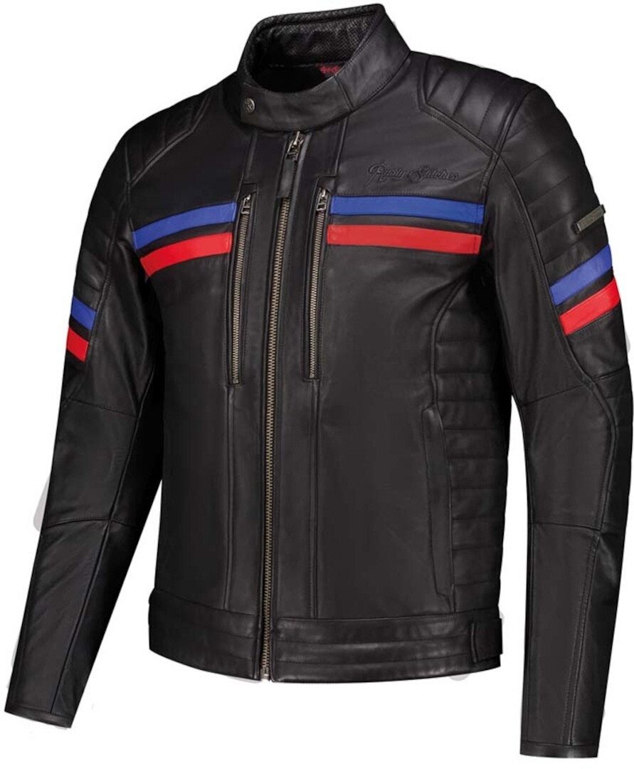 Rusty Stitches Motorradjacke Steve Motorrad Lederjacke robust reißverschluss
