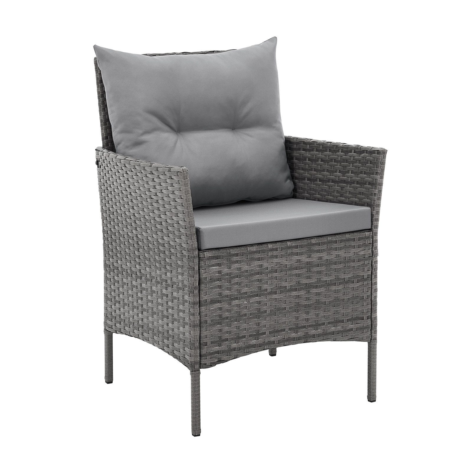 SVITA Garten-Essgruppe DALLAS, Polyrattan, 4-teilig, Outdoor Set, 2 Sessel, 2er-Sofa, Esstisch
