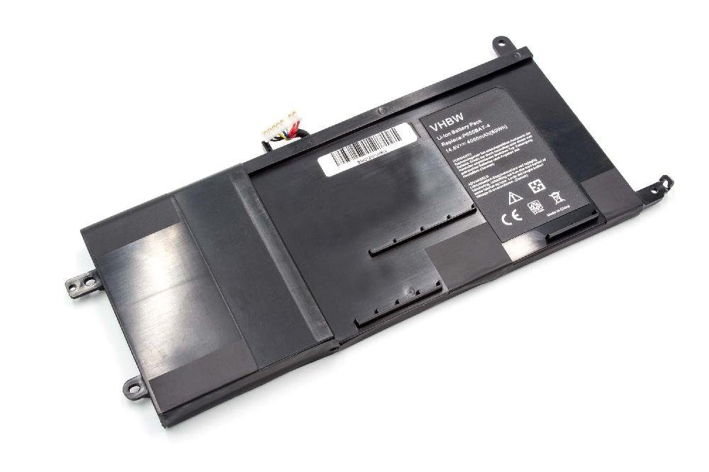 P655SA, mAh P670RE3-G, Clevo P655SE, P670RE6, P670RA, für 4050 vhbw Laptop-Akku passend P670RE3,