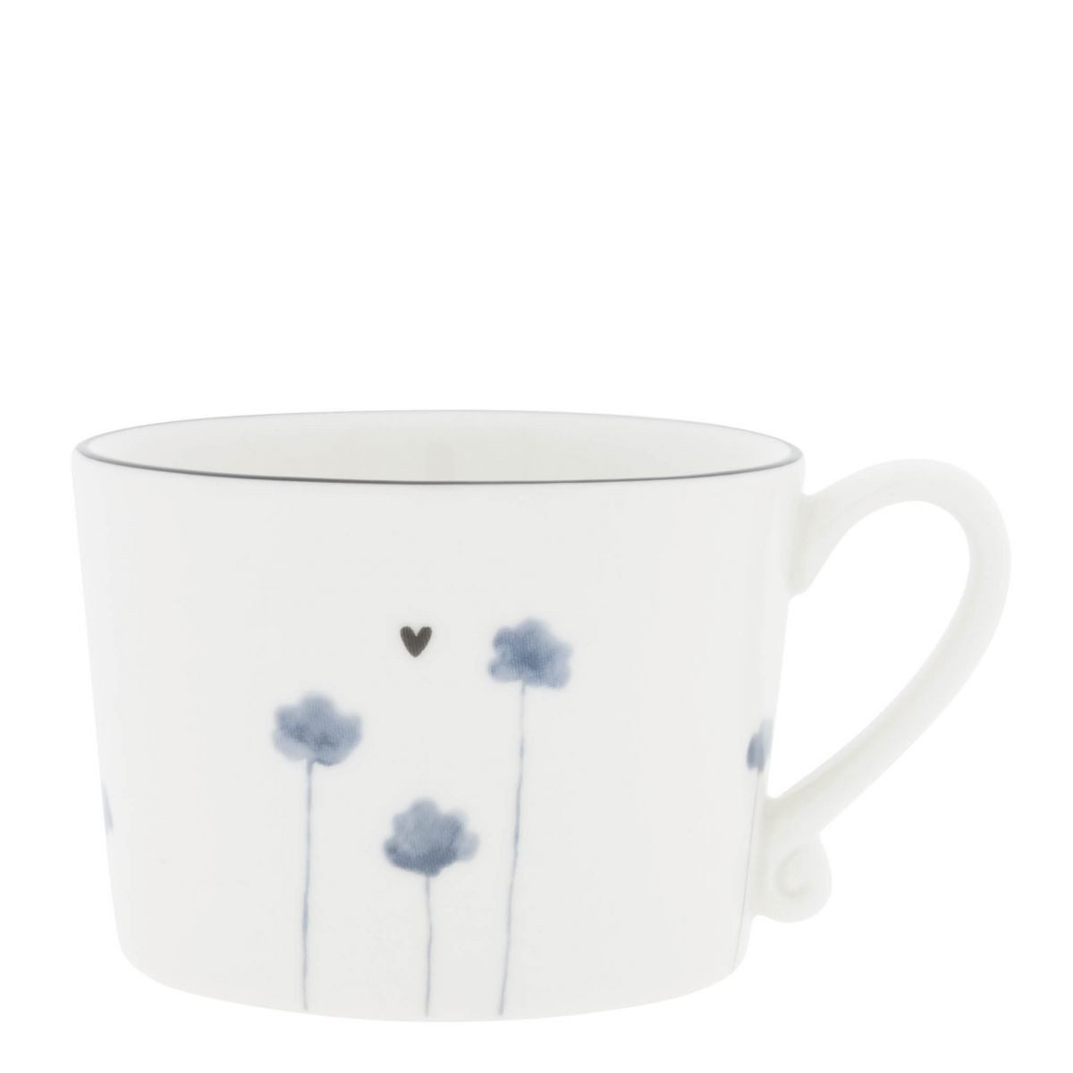Bastion Collections Tasse Iris Blue Poppies weiß blau aus keramik