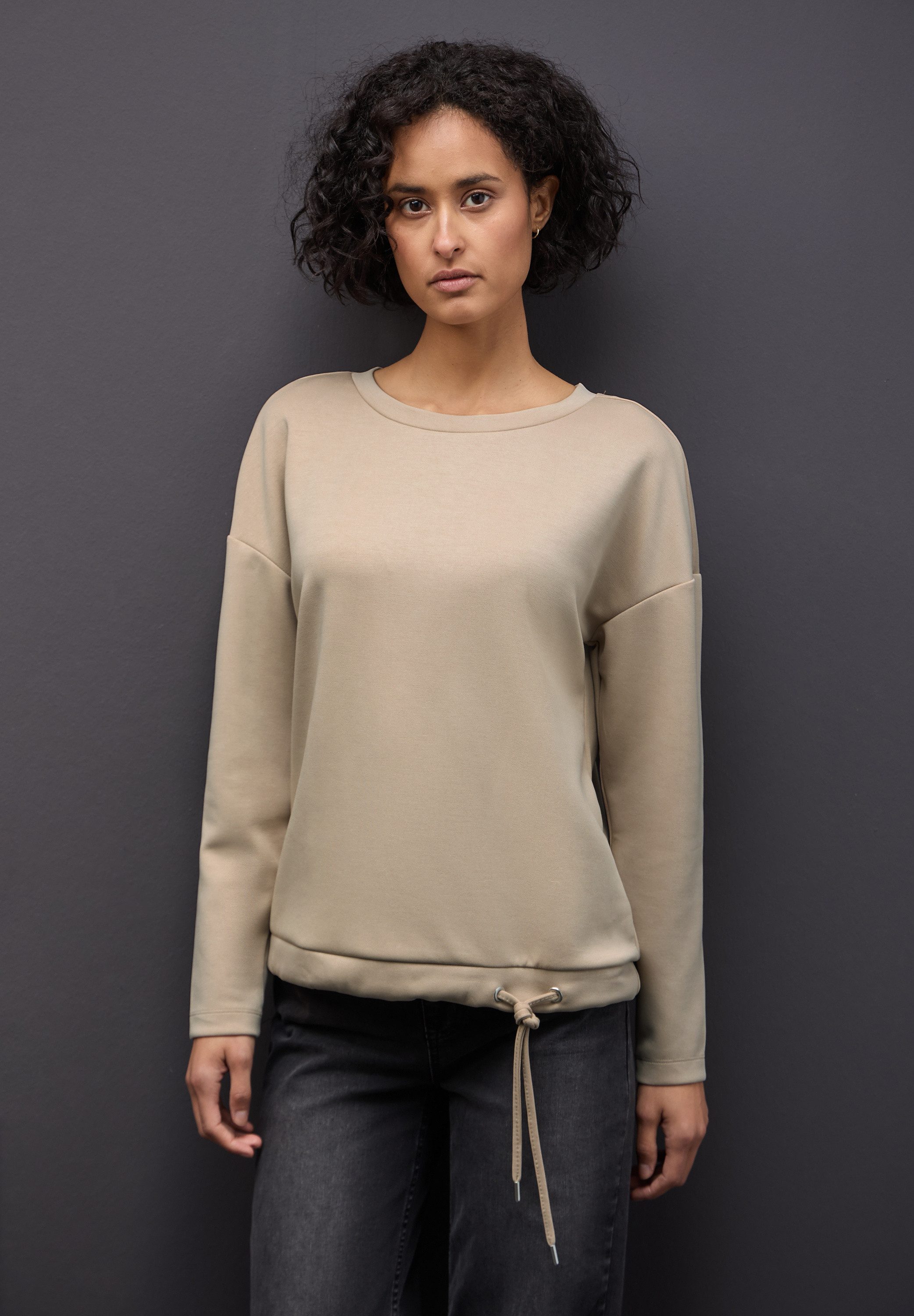 STREET ONE Langarmshirt mit Tunnelzug am Saum – Bild 2 von 5