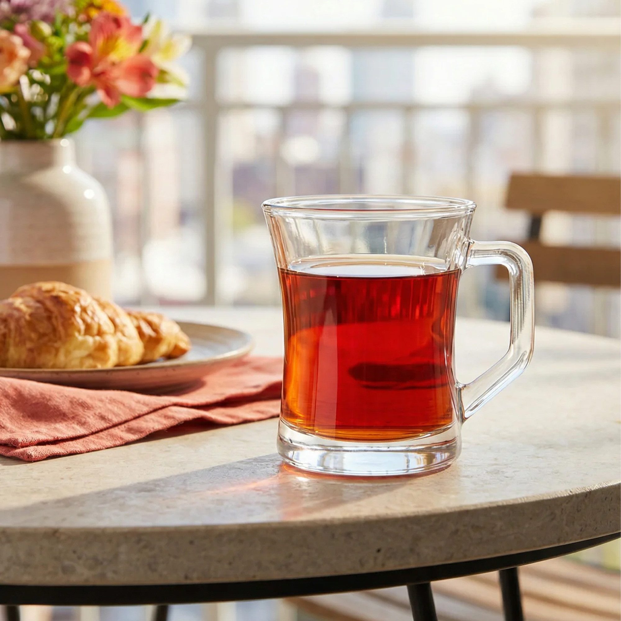 LAV Gläser-Set Zen+ Tassen, 6-tlg., Glas, 6er-Set, 210ml, ideal für Tee, Kaffee, Latte Macchiato