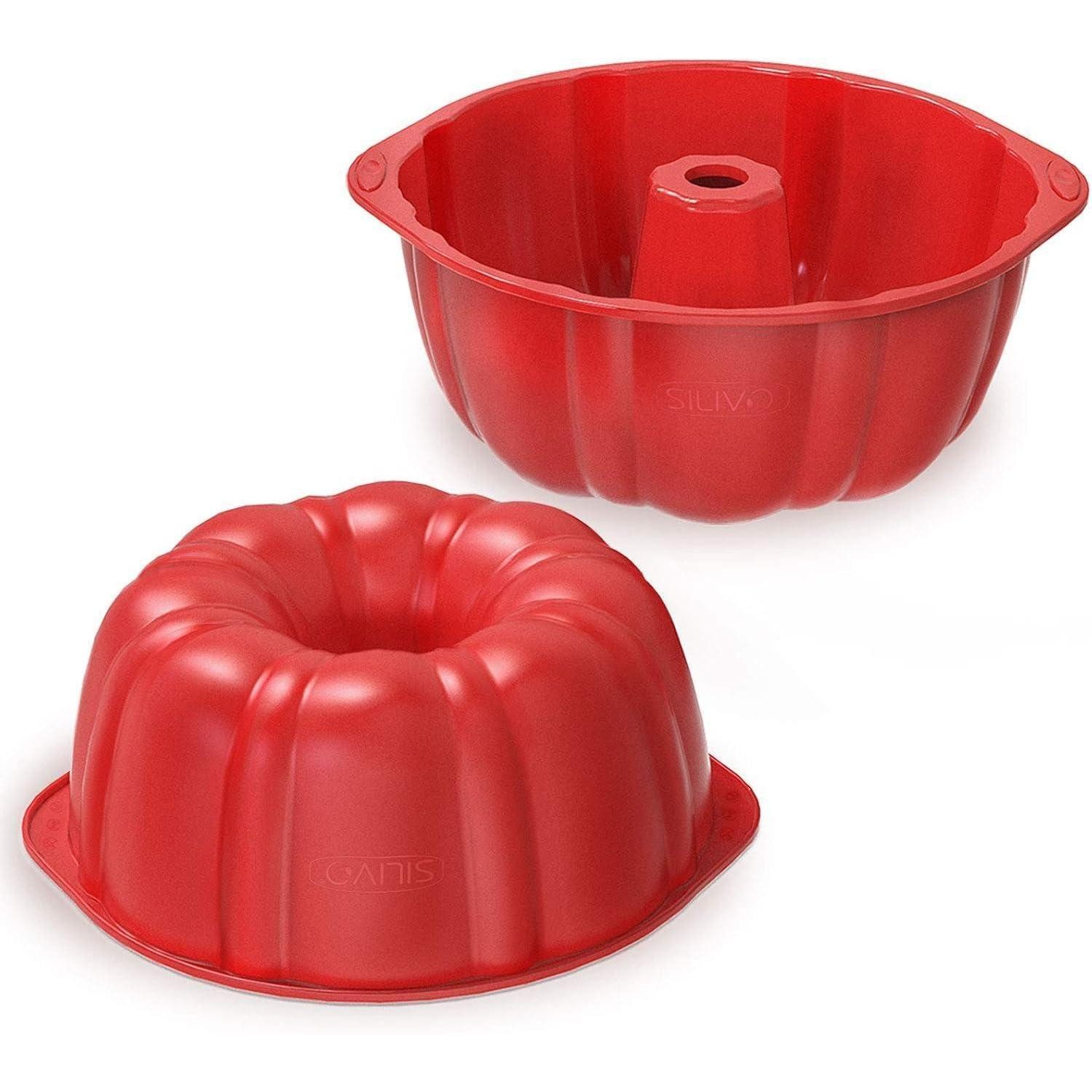 LuxusKollektion Gugelhupfform Gugelhupfform 17.5 cm Silikon Backform Antihaftbeschichtet für Kuchen