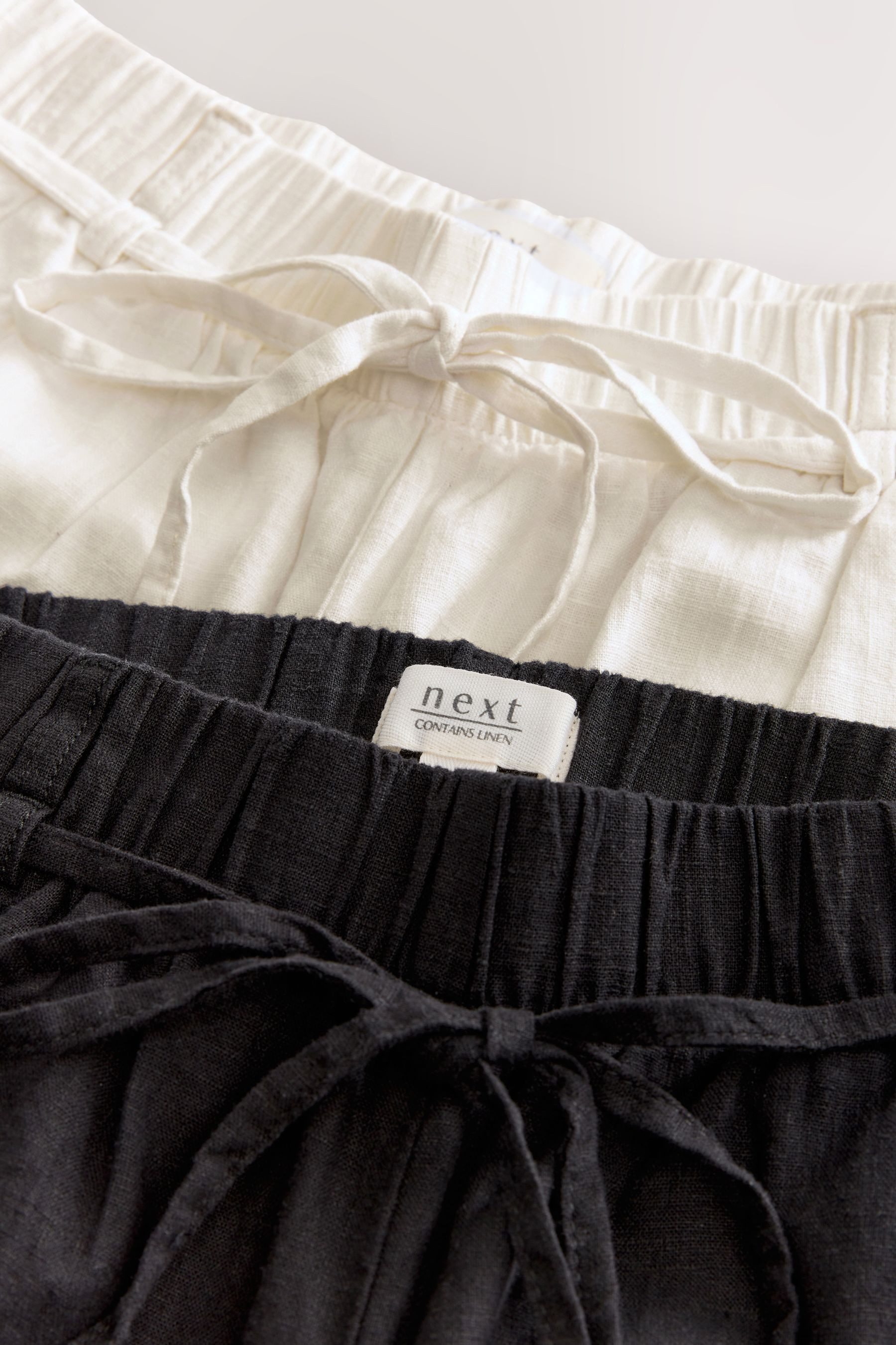 Next Leinenhose Hose mit Bindegürtel und weitem Bein, 2er-Pack (2-tlg) günstig online kaufen