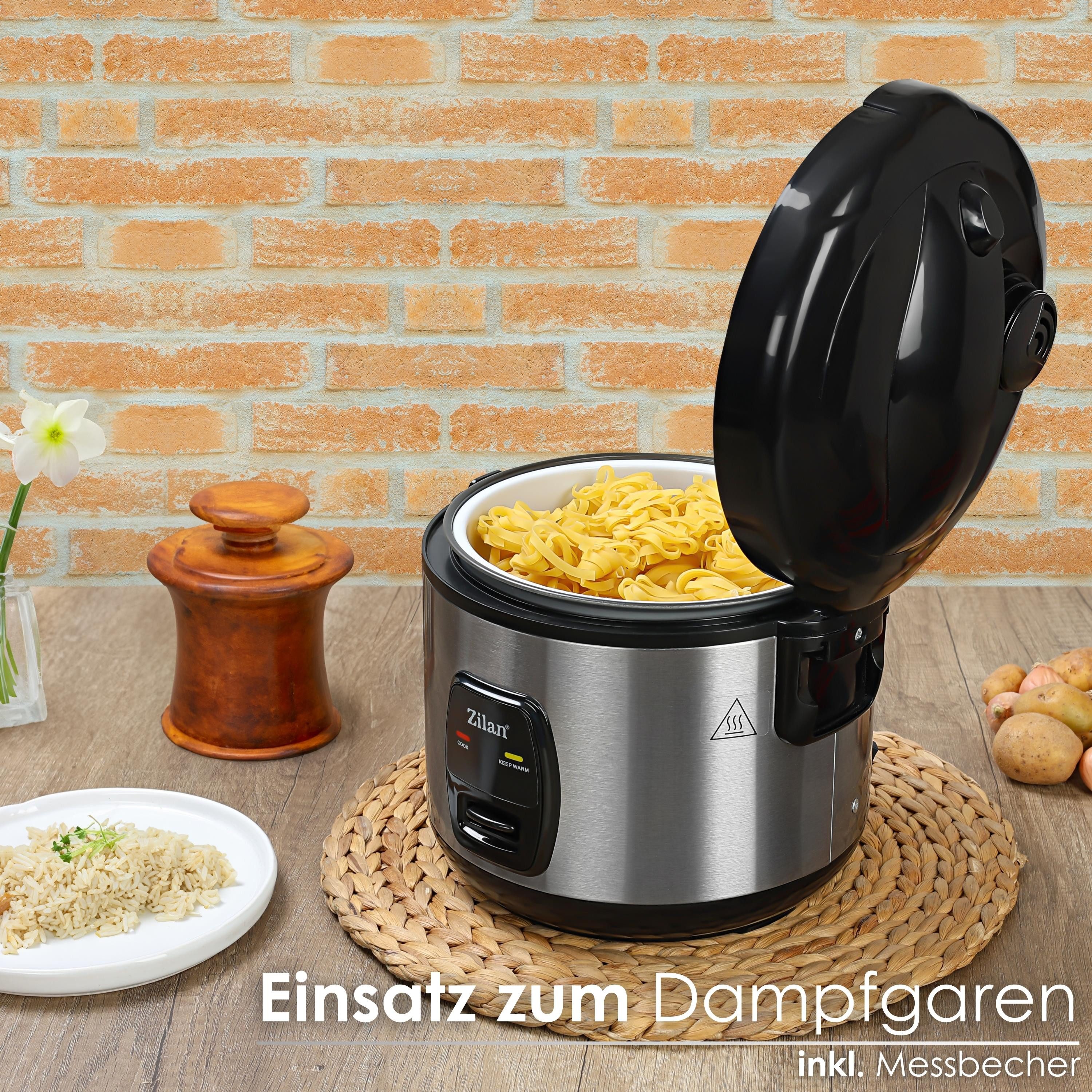 Zilan Reiskocher ZLN-2793, 500 W, Edelstahlgehäuse, Warmhaltefunktion – Bild 4 von 5