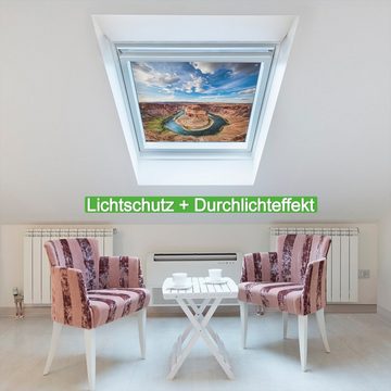 Sonnenschutz Grand Canyon, Wallario, blickdicht, mit Saugnäpfen, wiederablösbar und wiederverwendbar