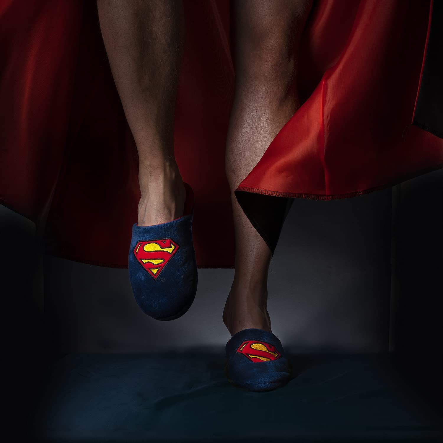 DC Comics Superman Herren Hausschuh Geschenkideen Größen 1) (Paar, Für Männer 3