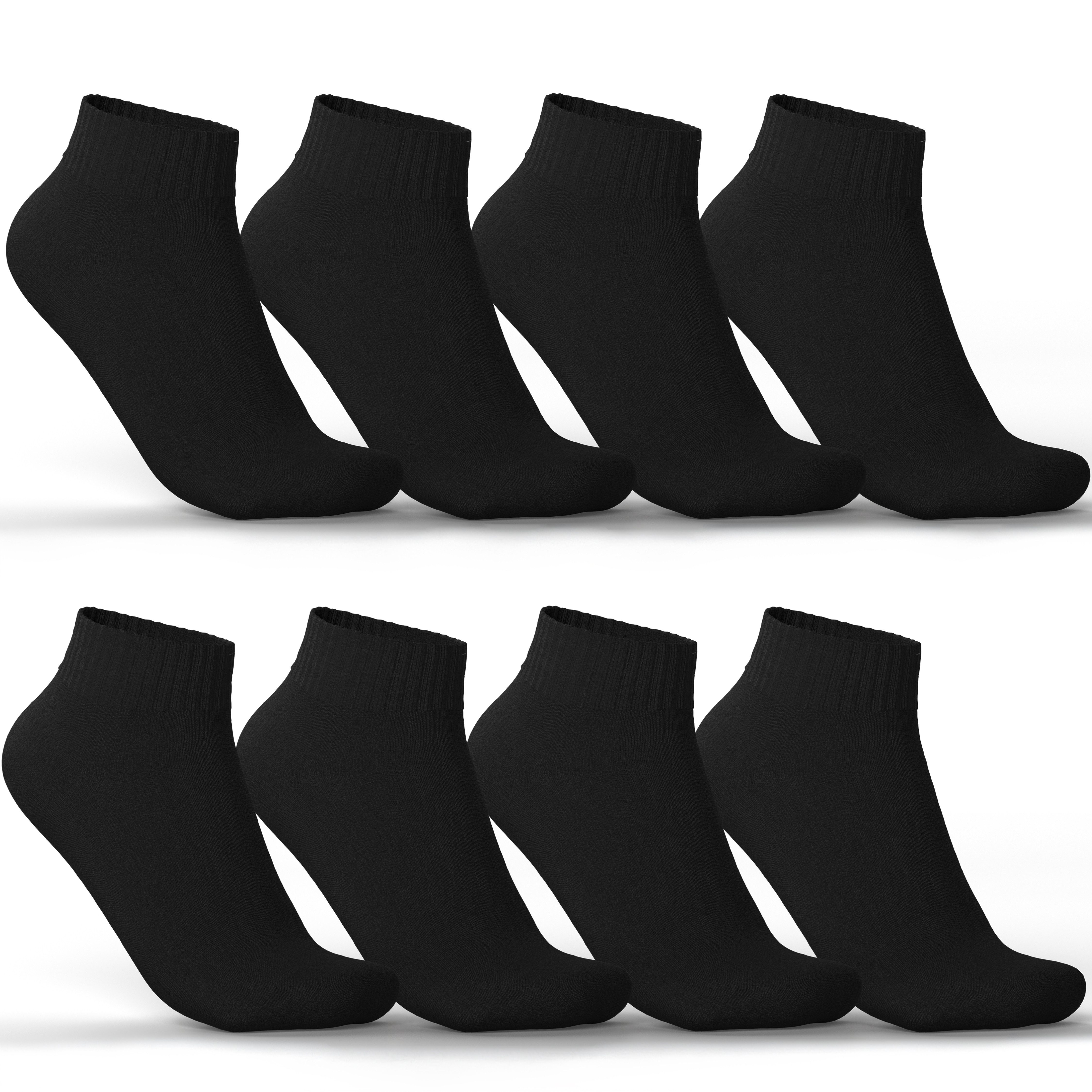 MEDOLY Sneakersocken Sport Quarter Sportsocken für Damen & Herren (8 Paar) mit verstärkter Frotteesohle