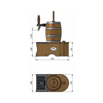 ich-zapfe Bierzapfanlage Soudek 20, Trockenkühlgerät, Bierkühler, Zapfanlage 1-leitig, 20 L/h