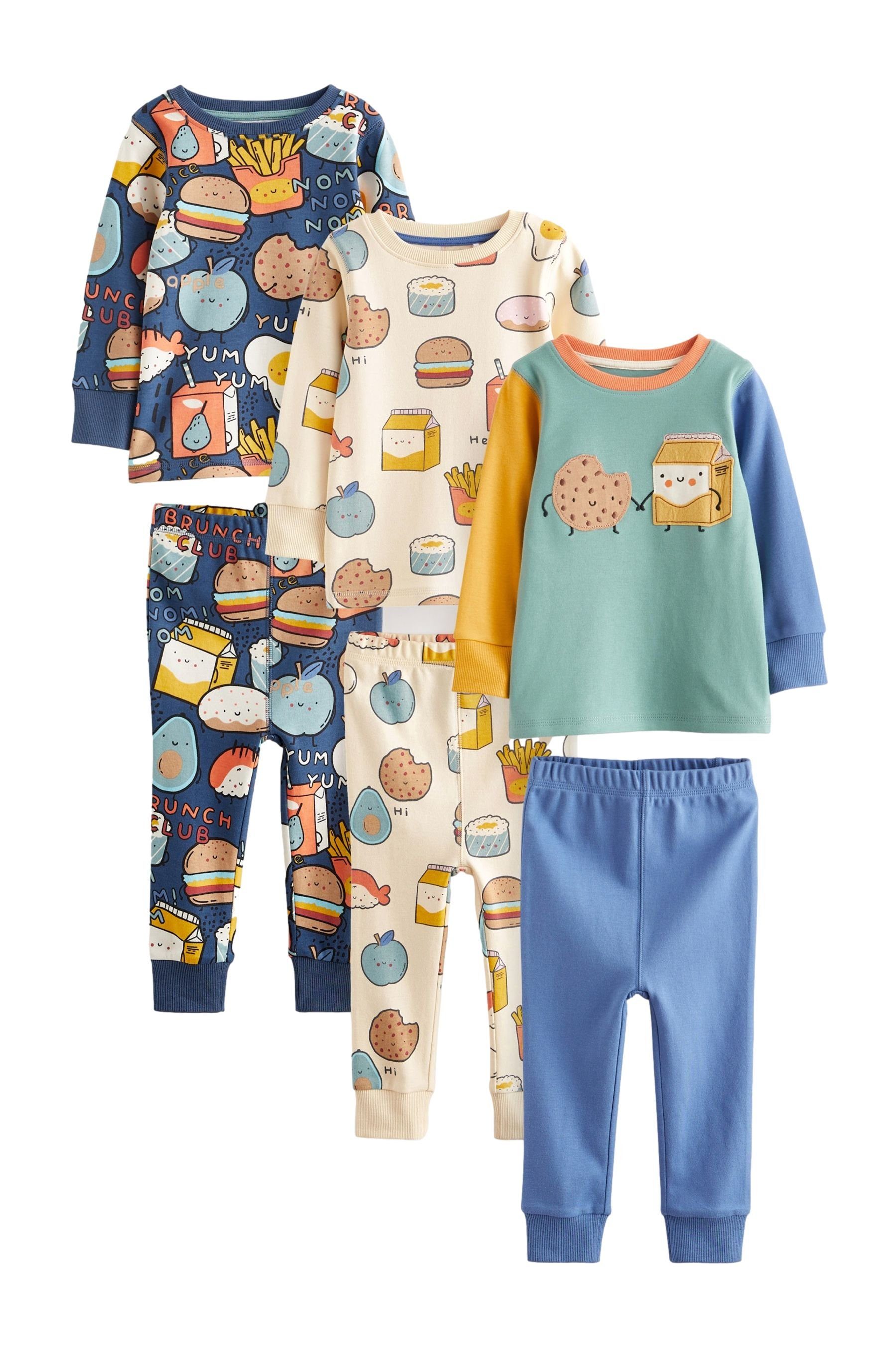 Next Pyjama Kuschelige Pyjamas im 3er-Pack (6 tlg)