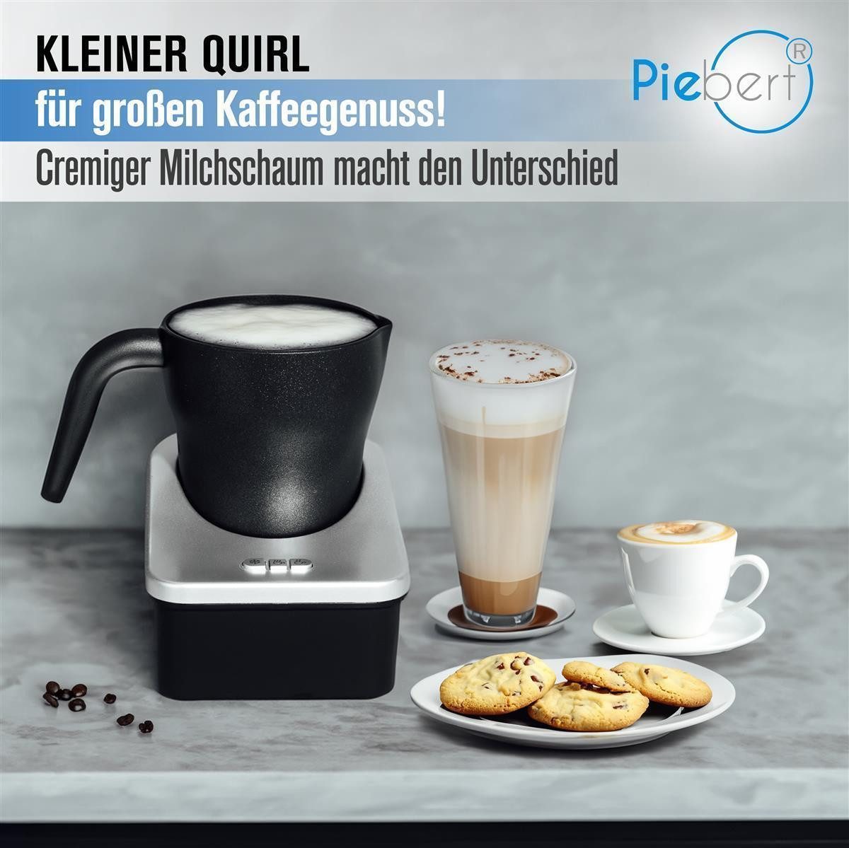 Piebert Milchaufschäumer 3x Quirl 39179 (zum Milch aufschäumen) für Induktionsmilchaufschäumer: