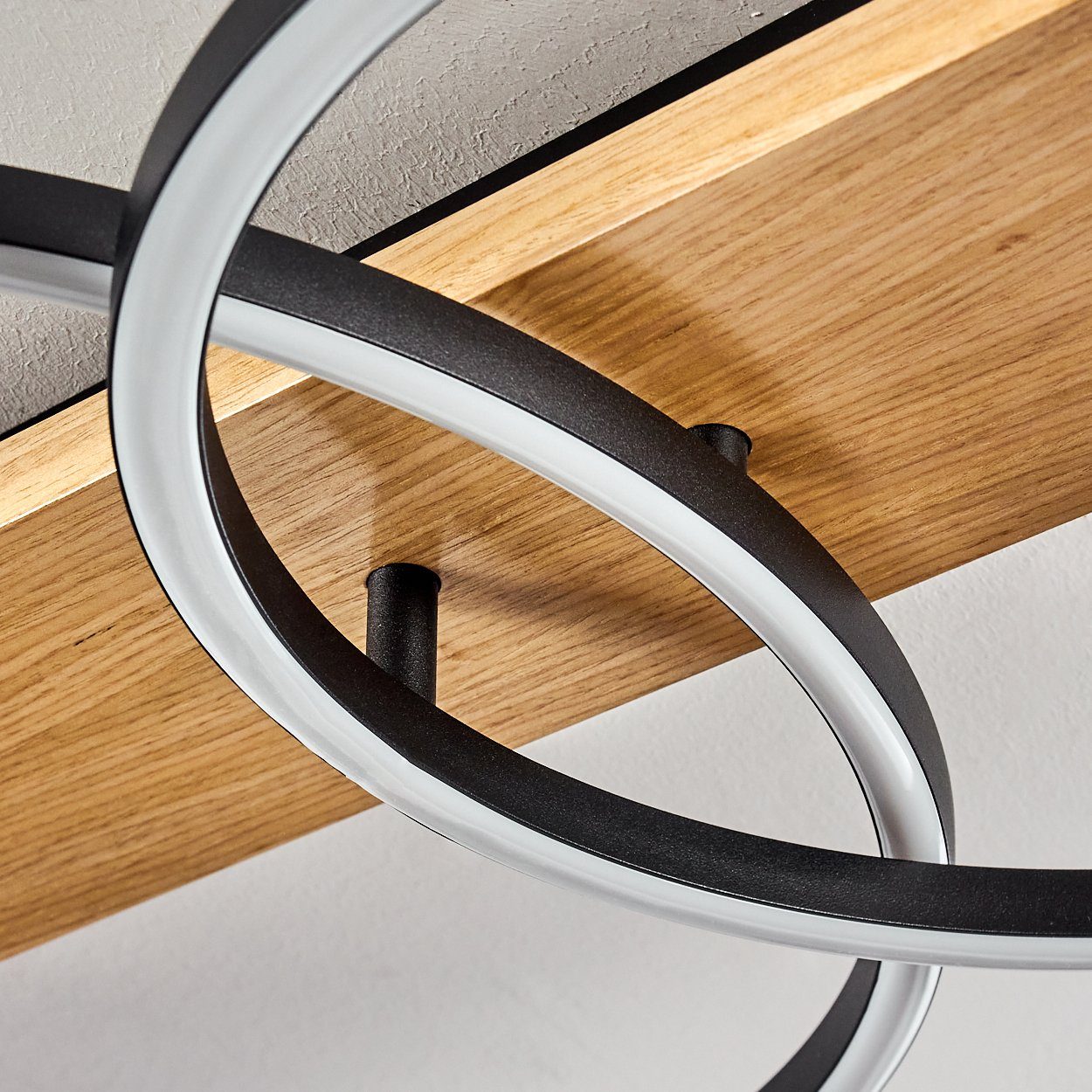 hofstein Deckenleuchte Holz LED Decken Lampen Flur Strahler Wohn Schlaf Zimmer Beleuchtung