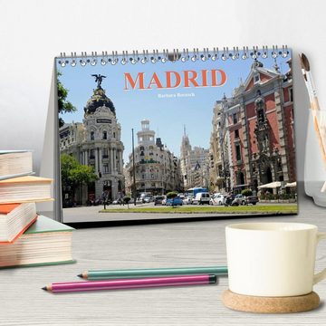 CALVENDO Wandkalender Madrid (Tischkalender 2024 DIN A5 quer), CALVENDO Monatskalender