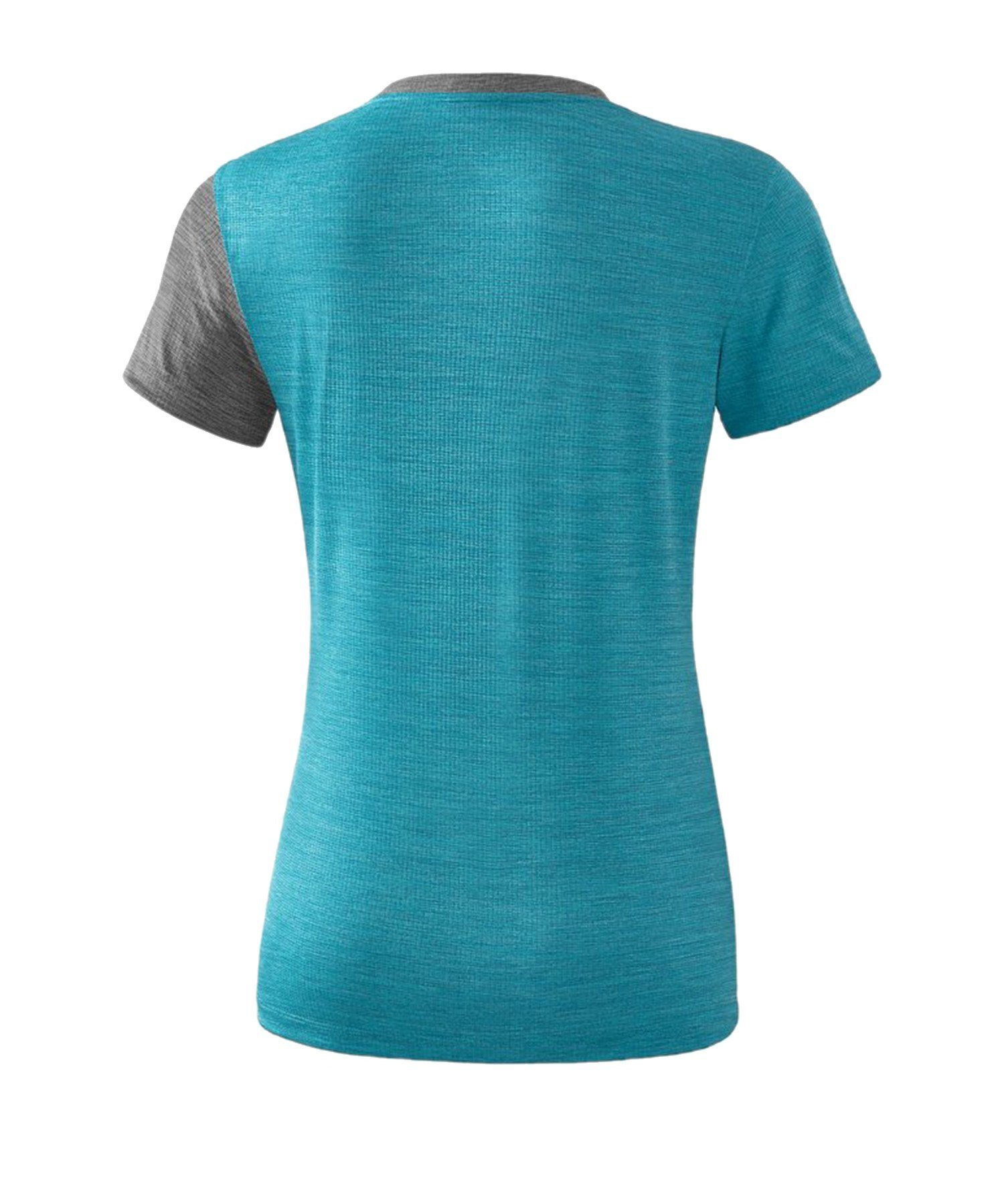 5-C Damen default T-Shirt T-Shirt BlauGrauWeiss Erima