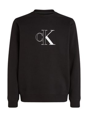 Calvin Klein Jeans Sweatshirt OUTLINE MONOLOGO CREW NECK mit Markenlabel