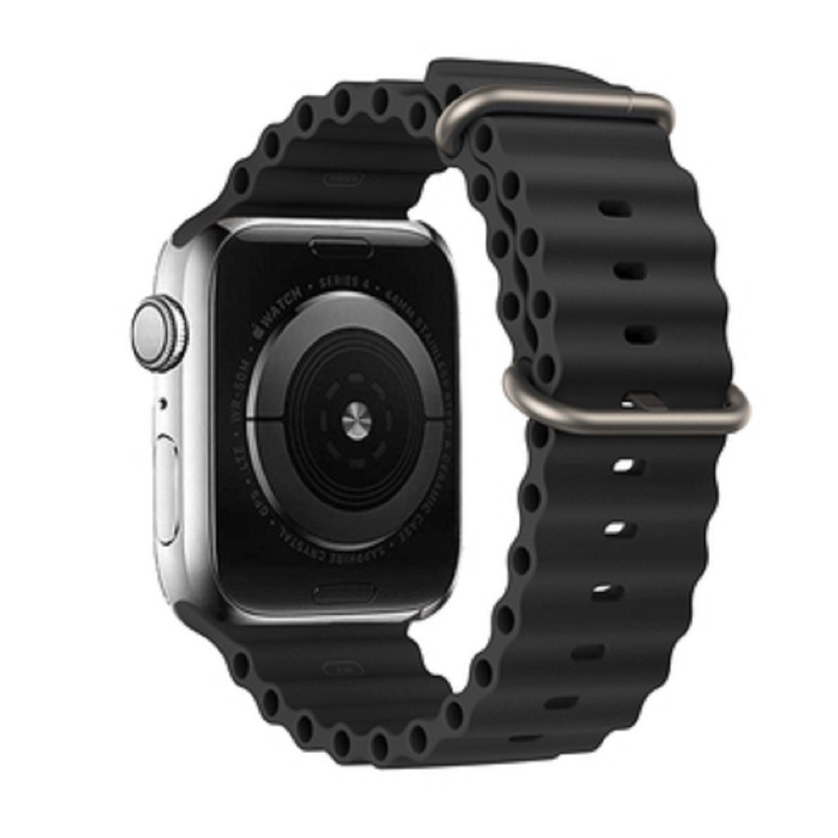 kompatibel Ihrer Armband Watch Hülle Silikon Schwarz cofi1453 mit Smartwatch-Armband 42/44/45/49