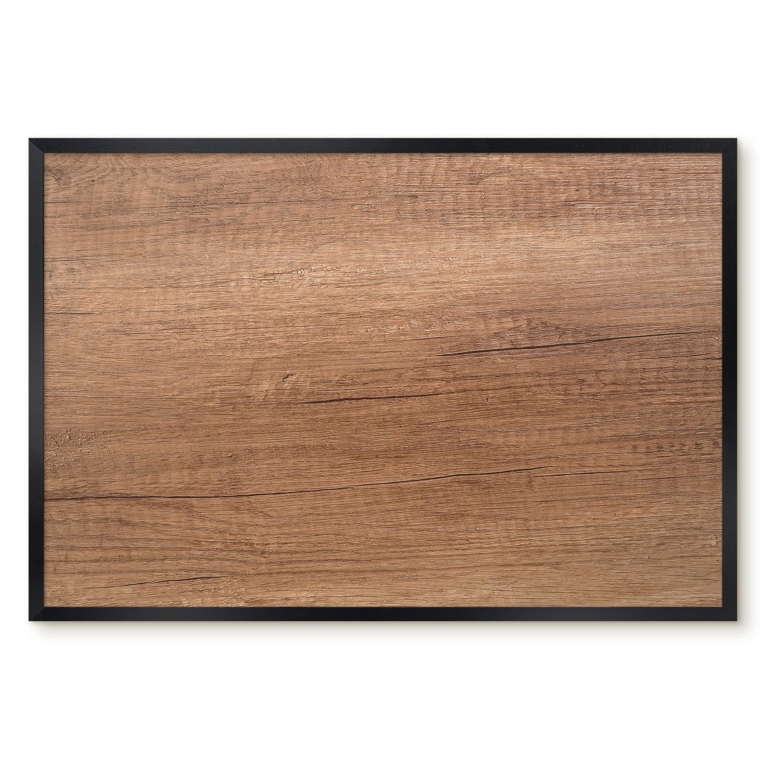 Tulup Magnettafel Magnettafel mit Rahmen für Küche Wohnzimmer und Büro, Holzstruktur, Braun