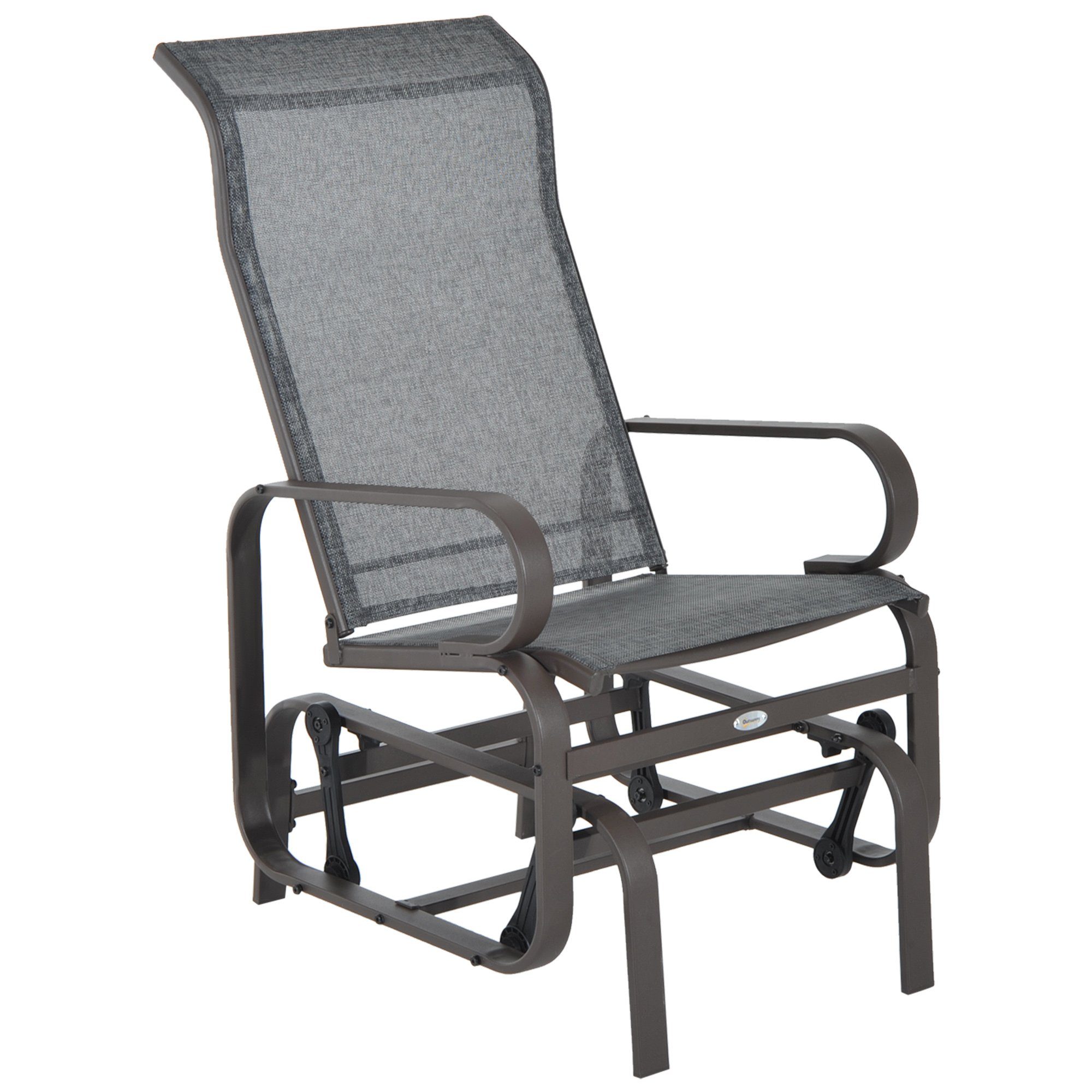Outsunny Schaukelstuhl Relaxstuhl Gartenschaukel Metall Stuhl günstig online kaufen