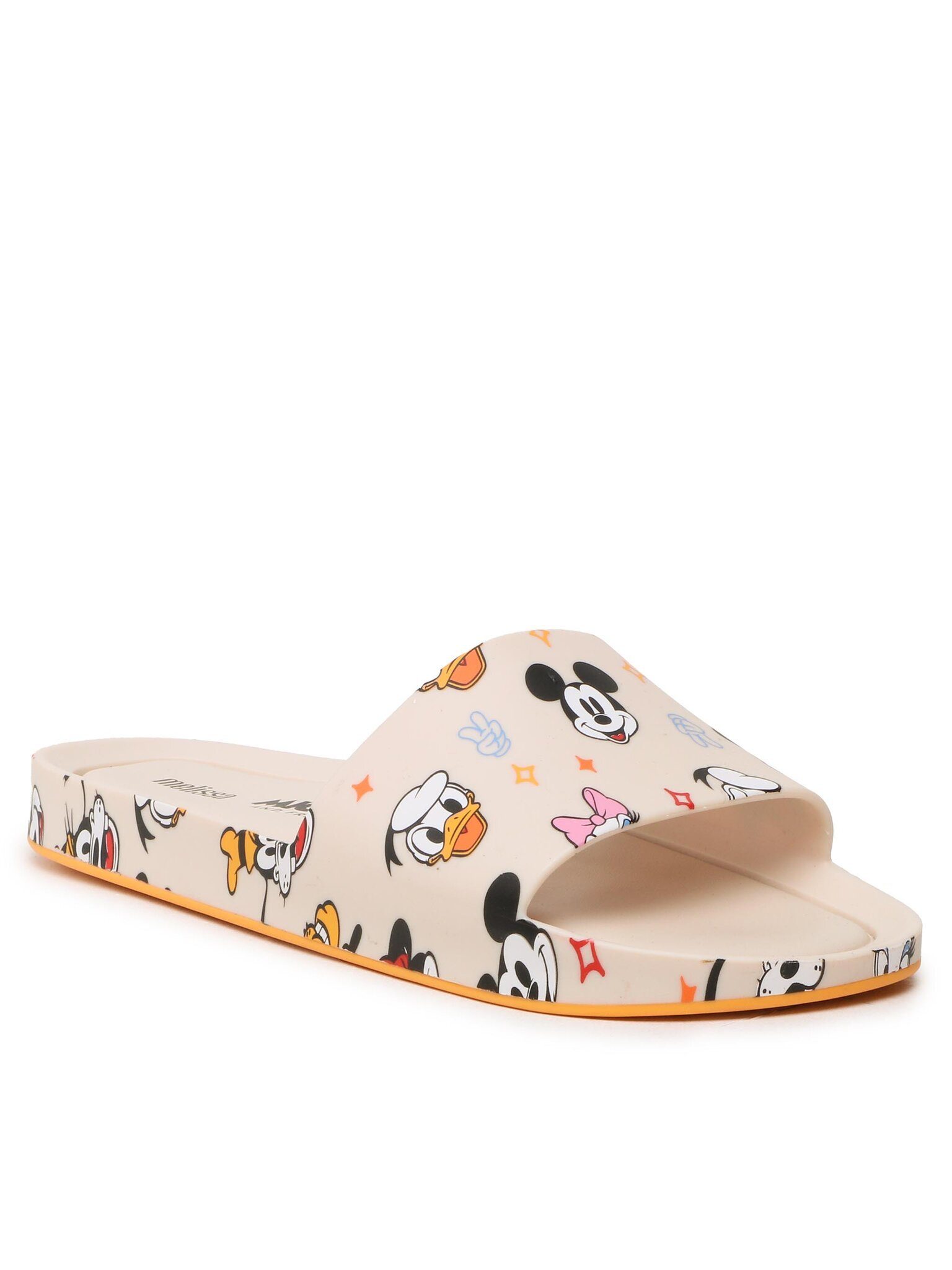 MELISSA Pantoletten Beach Slide + Mickey A 33759 Beige/Yellow/Black AK250 Pantolette